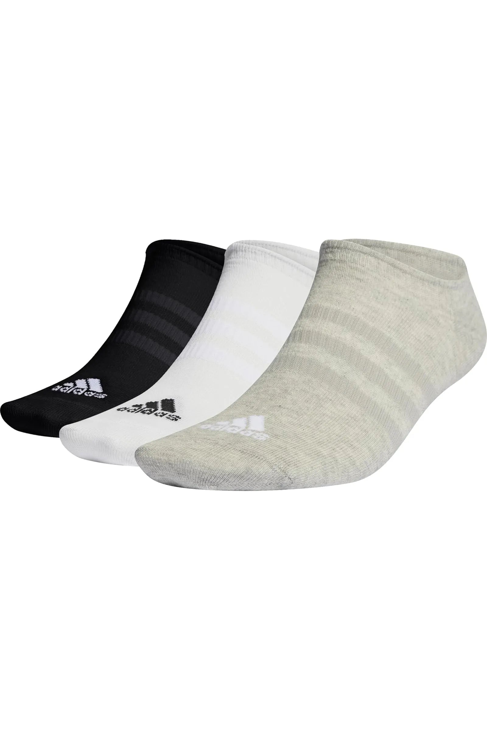 ÇORAPE ADIDAS THIN LIGHT ATHLETIC SOCKS MULTICOLOUR 3 PAIRS MEDIUM GREY HEATHER / WHITE / BLACK
