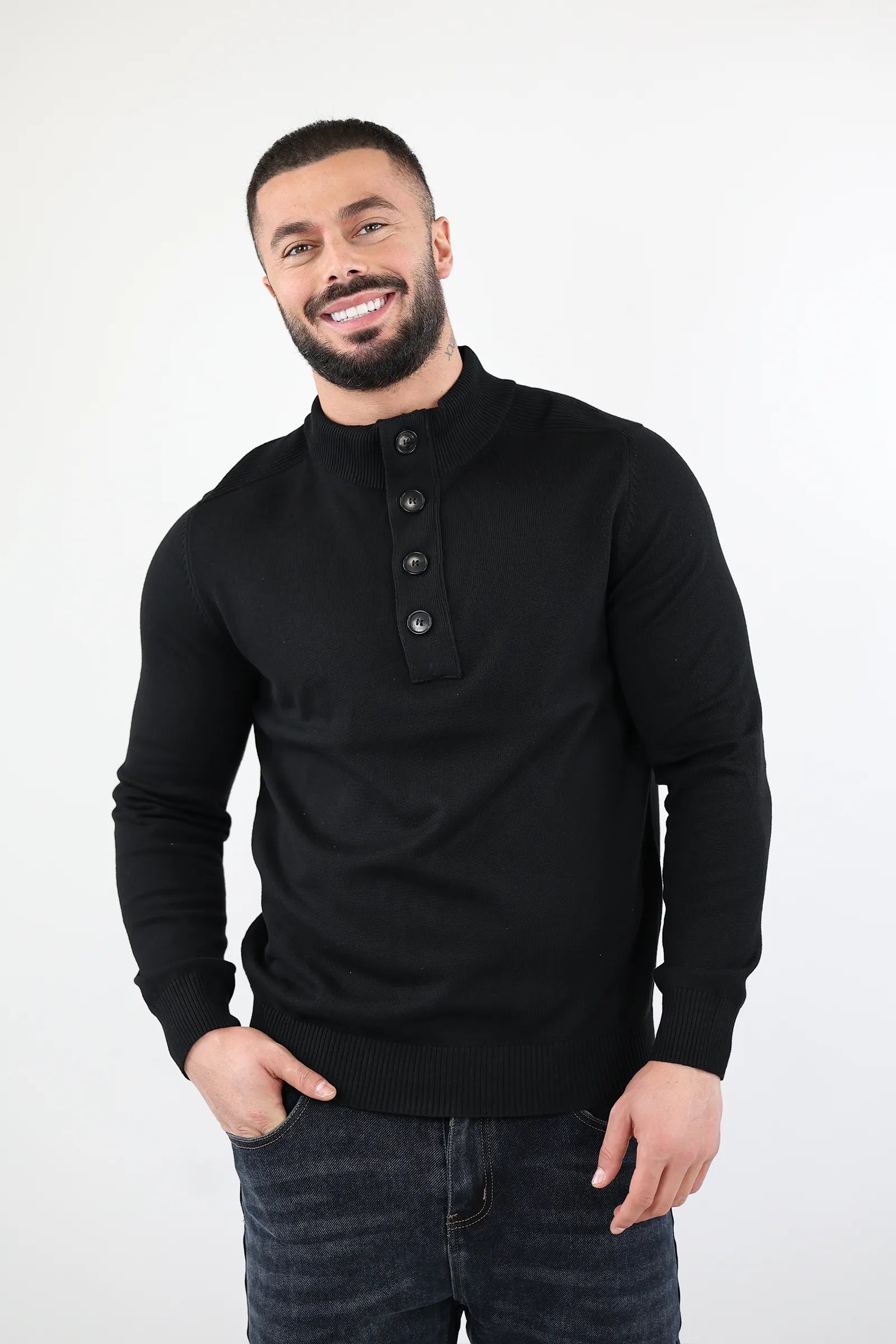 XHEMPER BUTTON UP MOCK