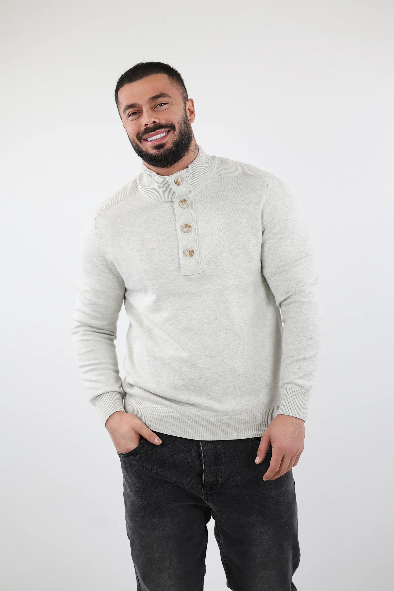 XHEMPER BUTTON UP MOCK