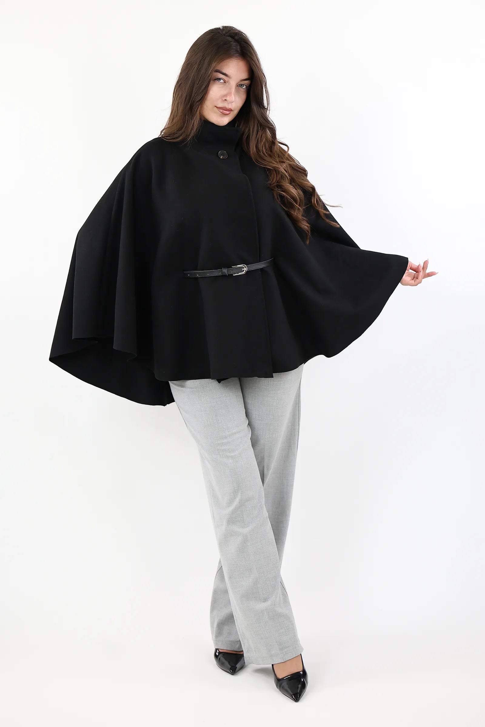 PALLTO BELTED PONCHO