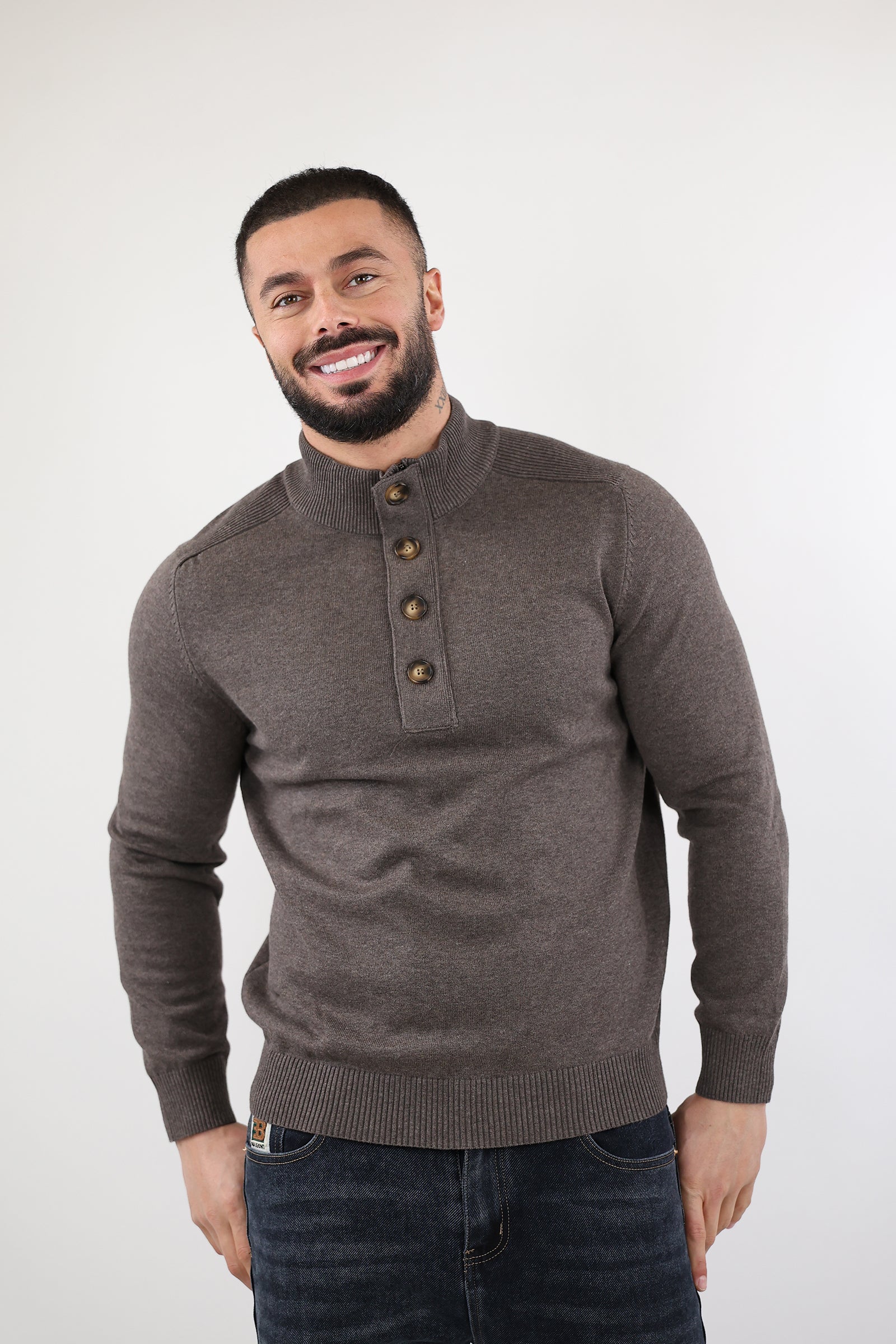 XHEMPER BUTTON UP MOCK