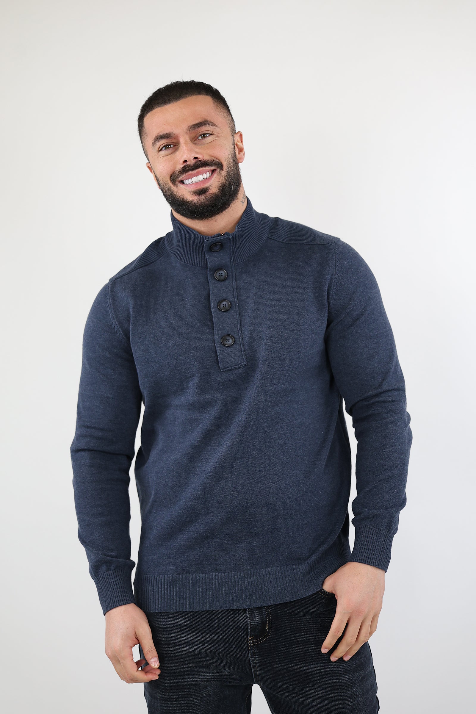 XHEMPER BUTTON UP MOCK