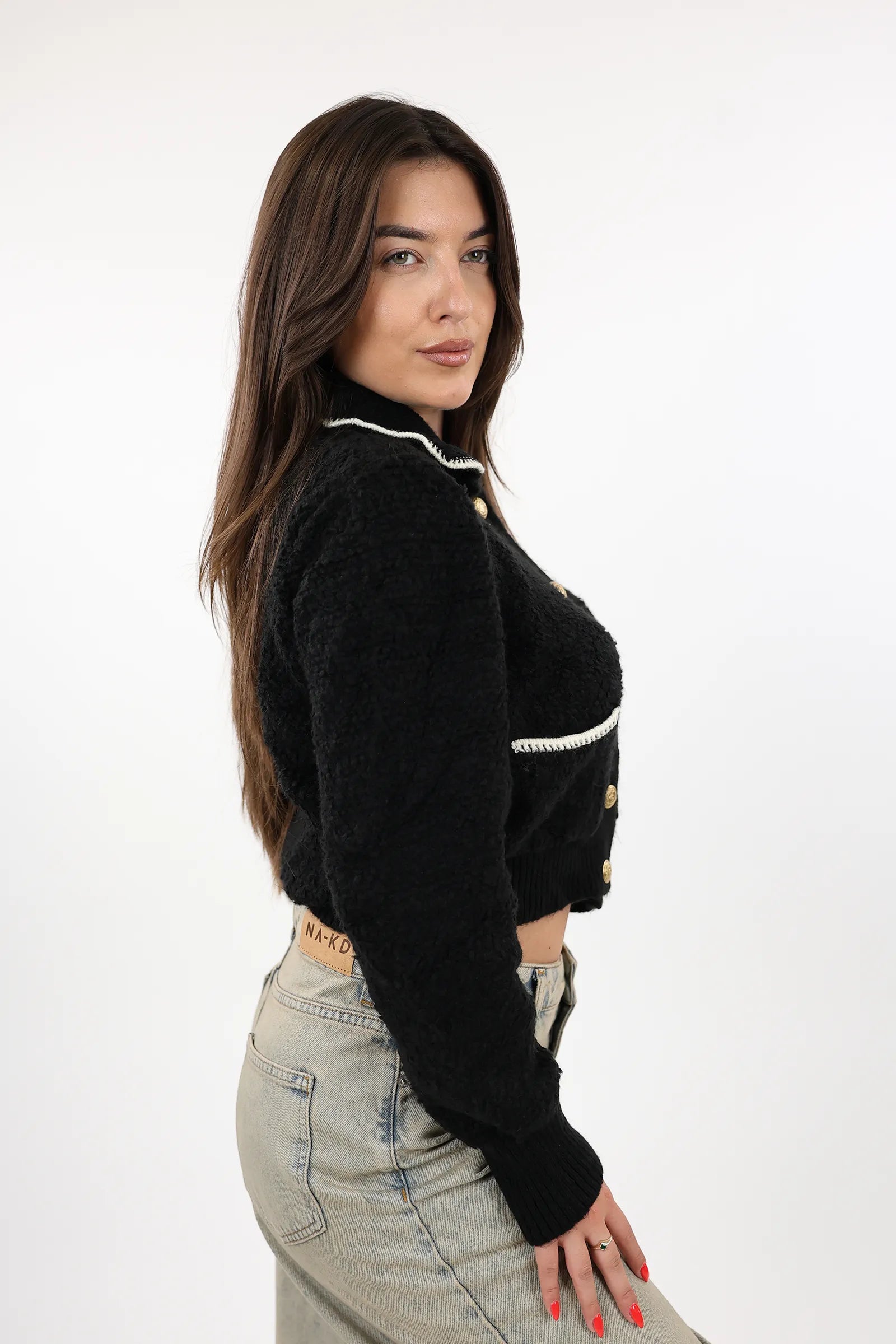 XHEMPER CONTRAST CARDIGAN