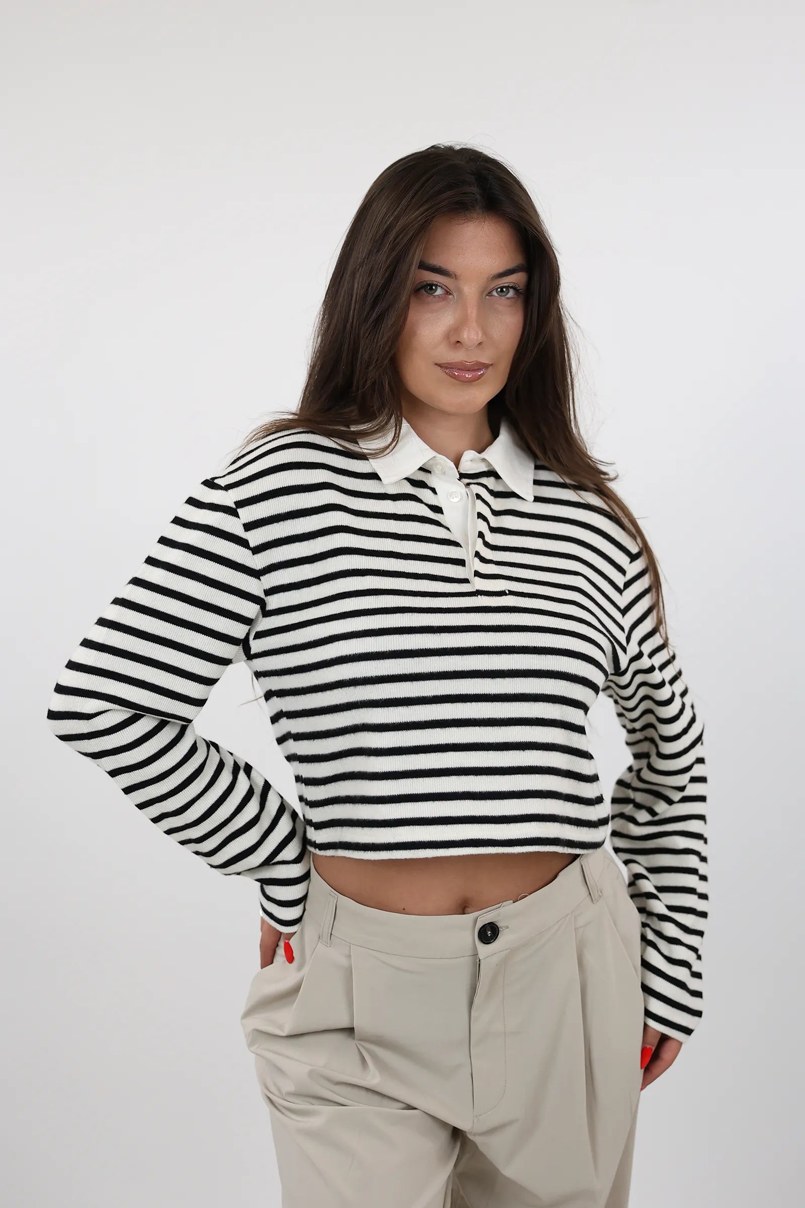 XHEMPER STRIPED COLLARED