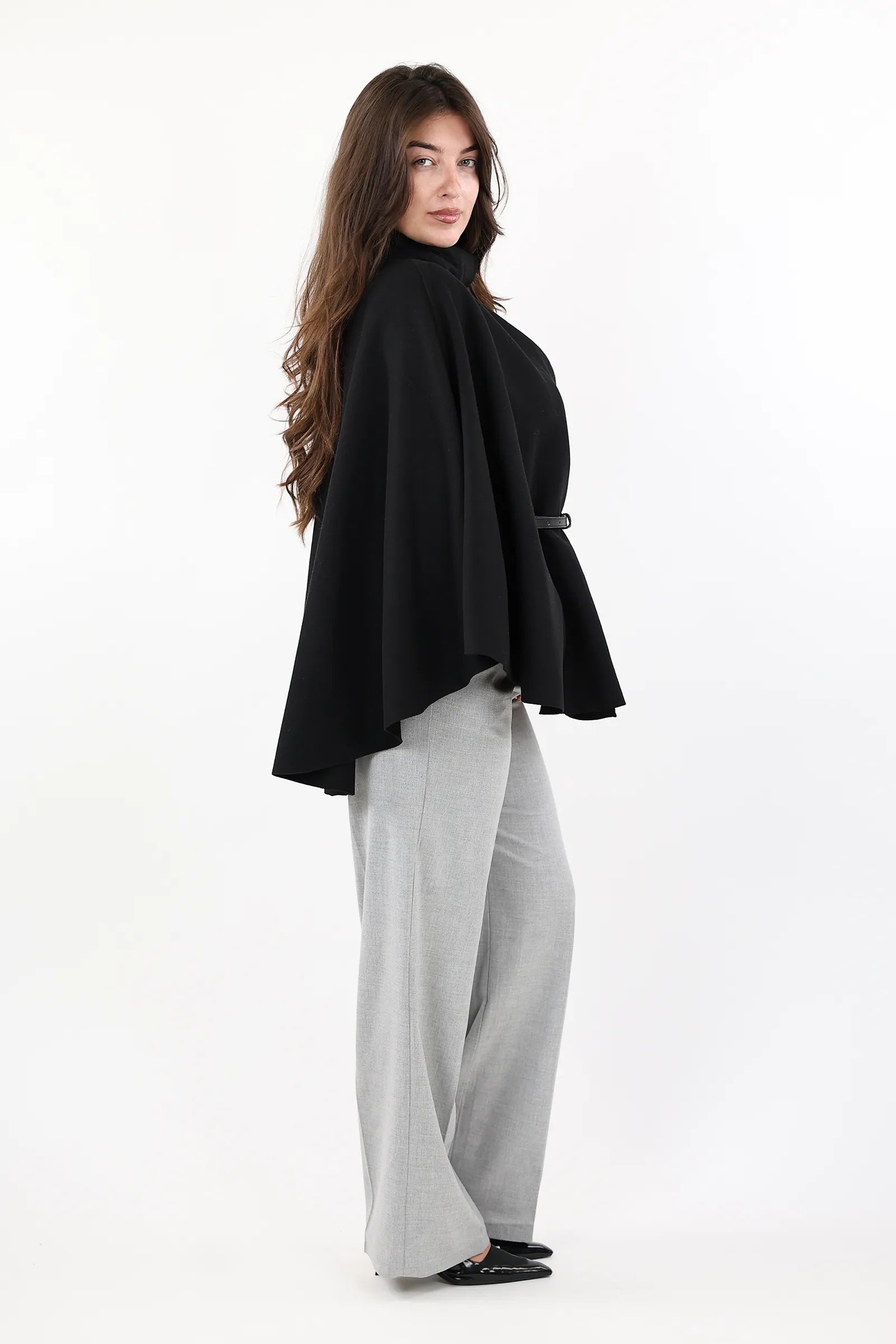 PALLTO BELTED PONCHO