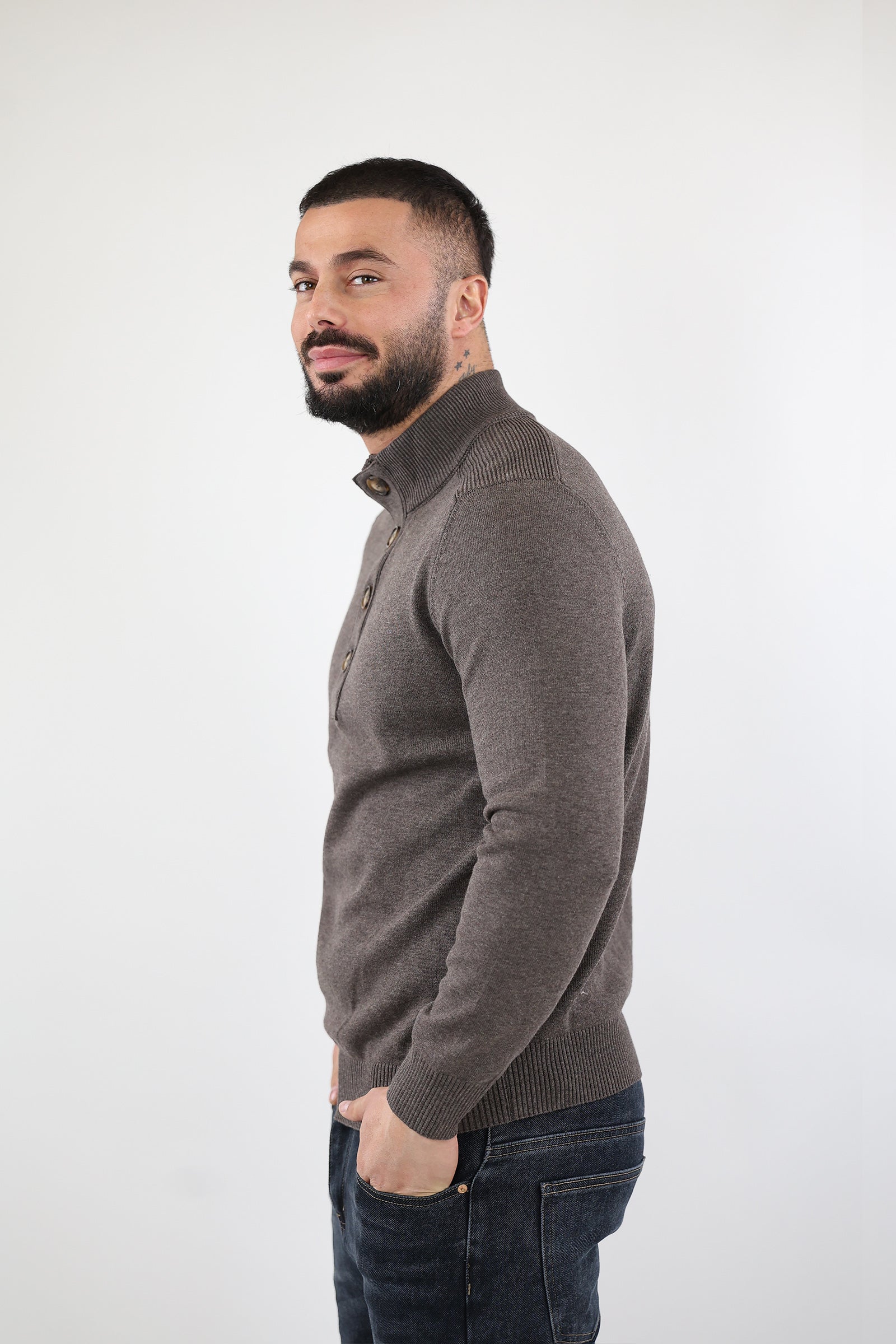 XHEMPER BUTTON UP MOCK