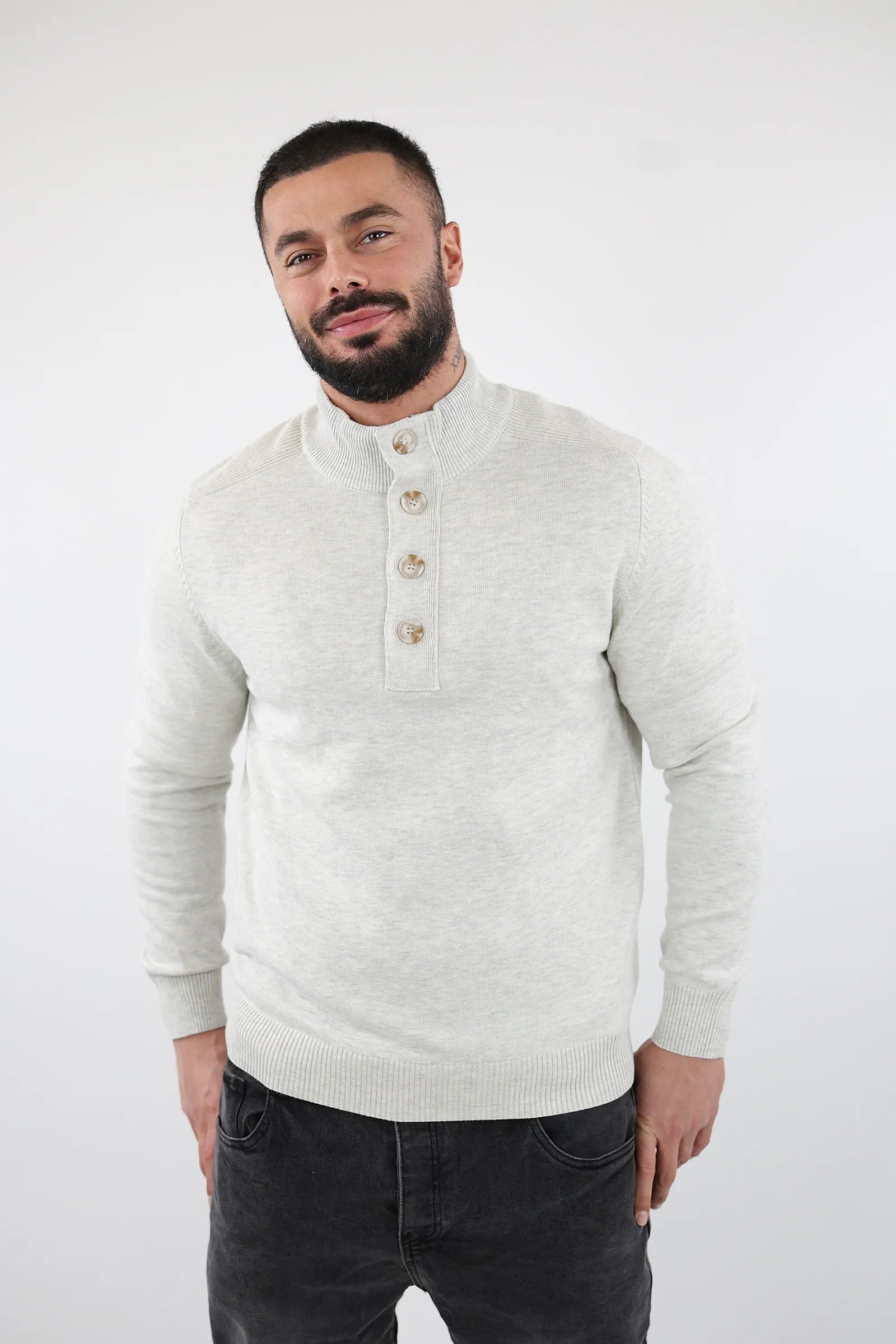 XHEMPER BUTTON UP MOCK