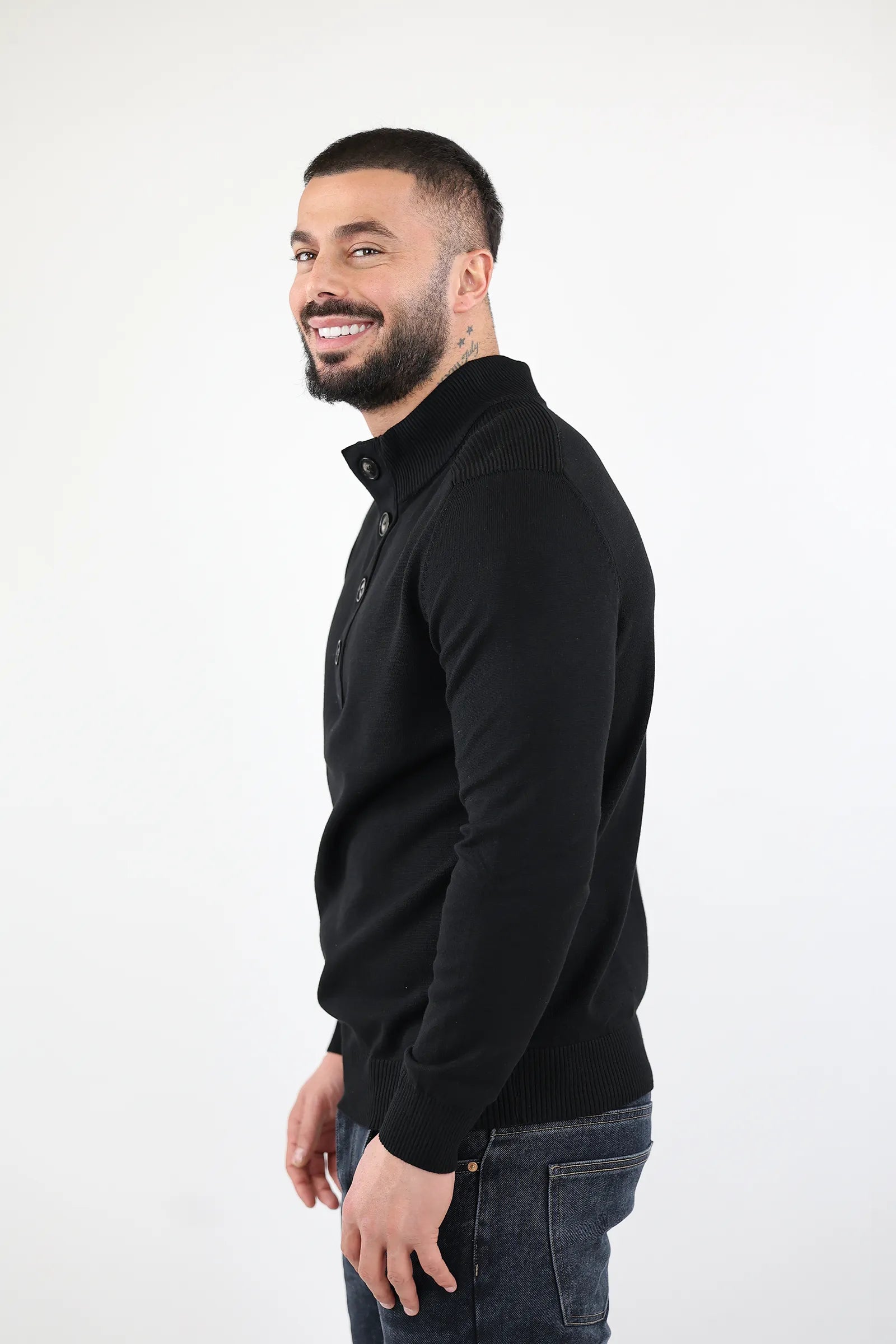 XHEMPER BUTTON UP MOCK