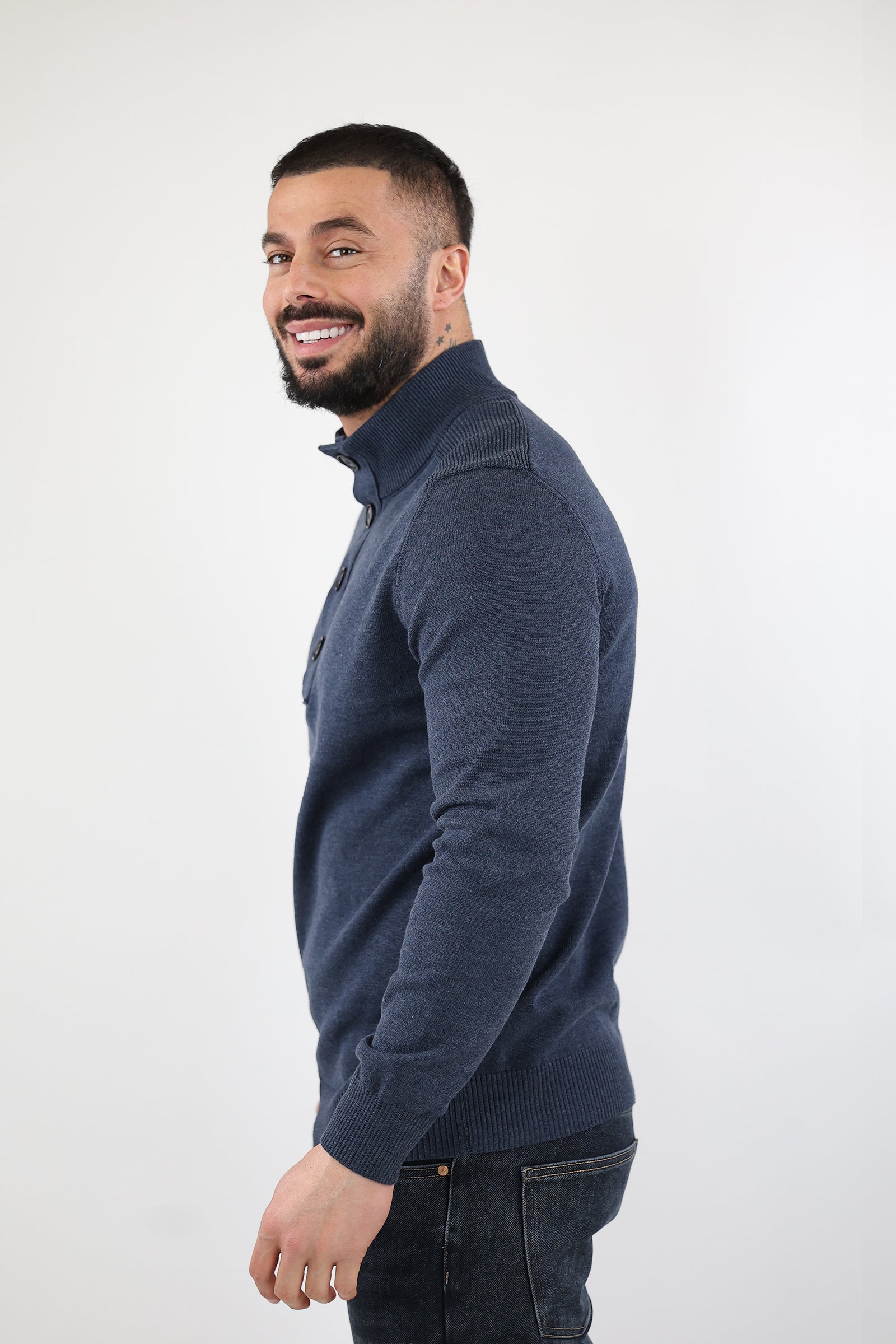 XHEMPER BUTTON UP MOCK