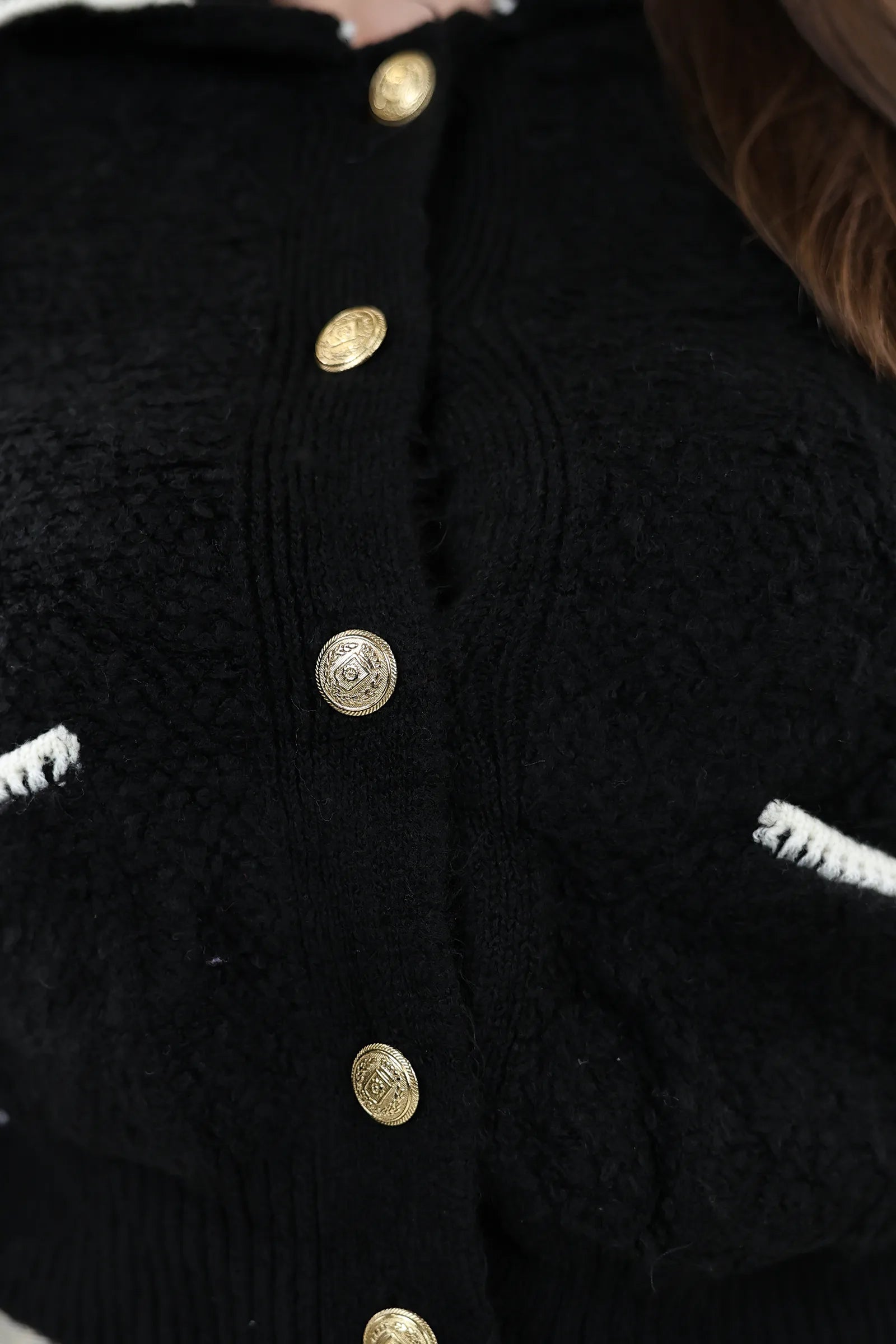 XHEMPER CONTRAST CARDIGAN