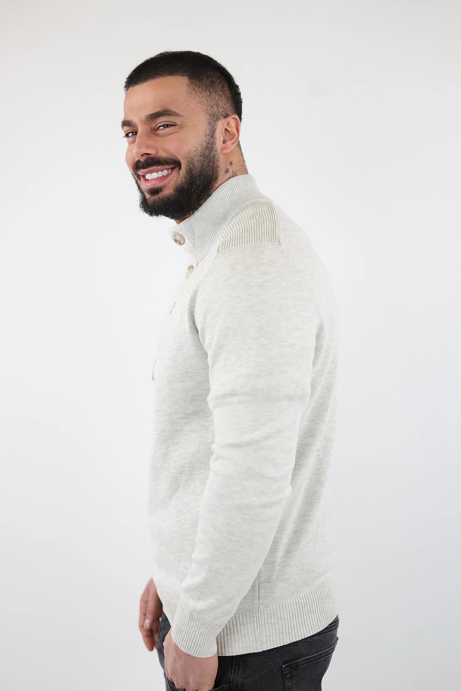 XHEMPER BUTTON UP MOCK