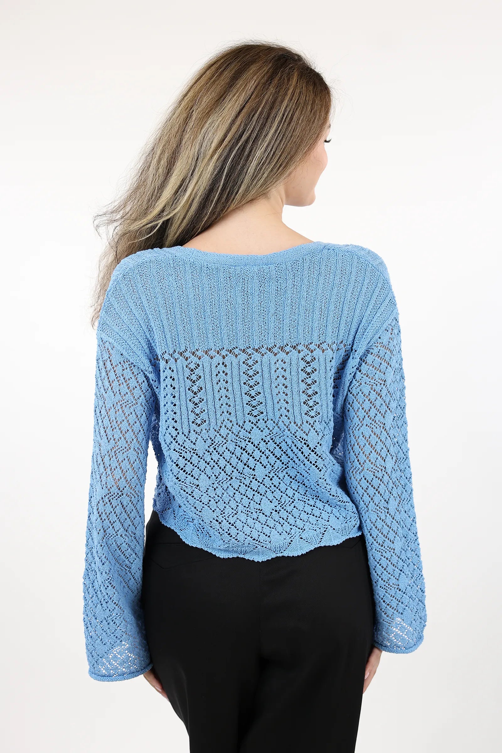 XHEMPER CROCHET BUTTON-UP