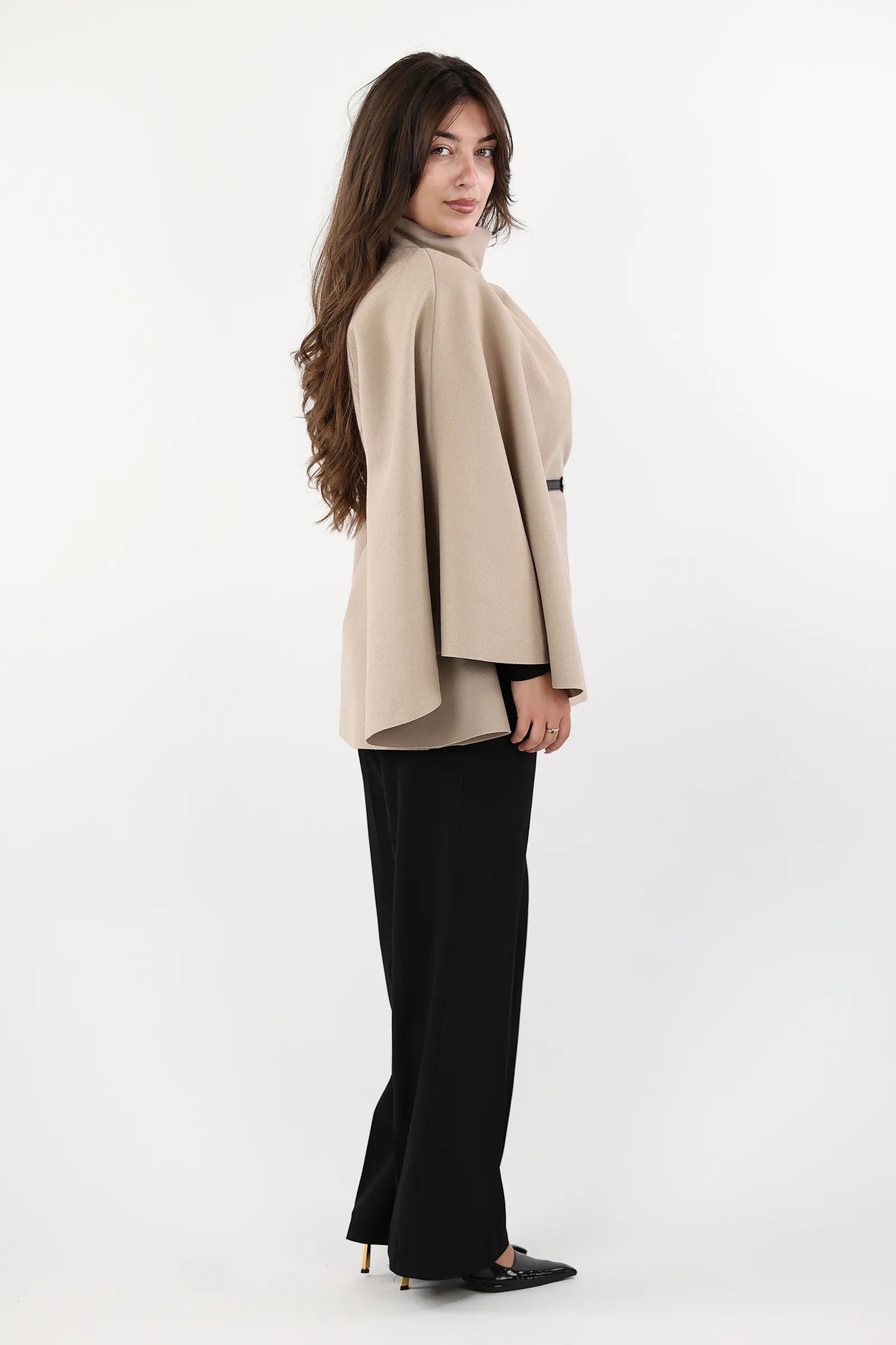 PALLTO BELTED PONCHO