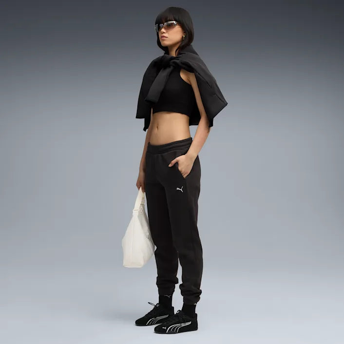 TRENERKA PUMA TRACKSUIT BOTTOMS - BLACK