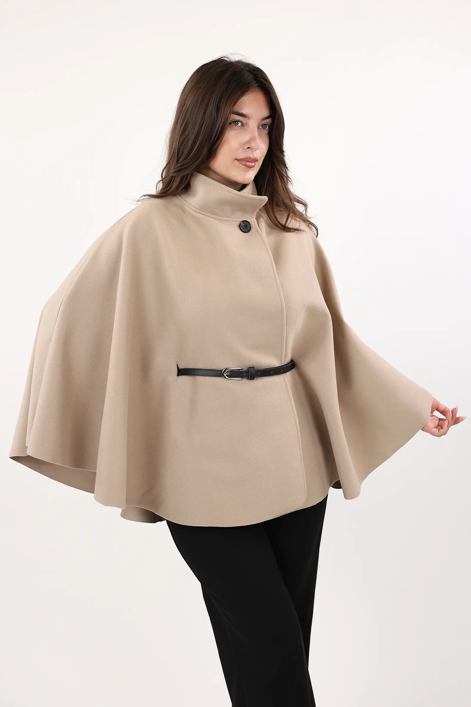 PALLTO BELTED PONCHO