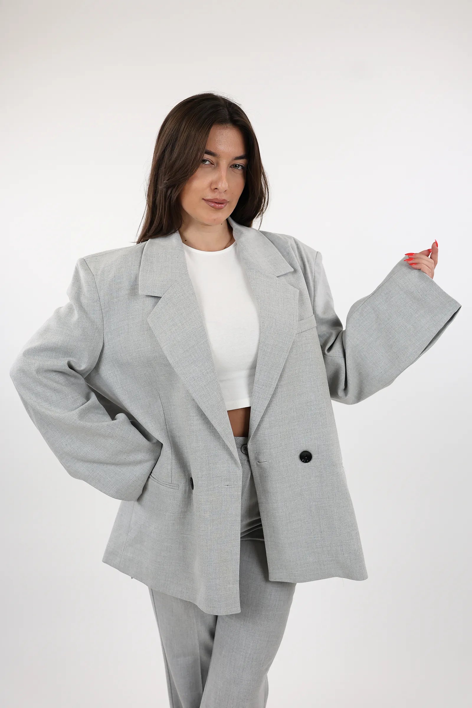 SAKO OVERSIZED LIGHT GREY