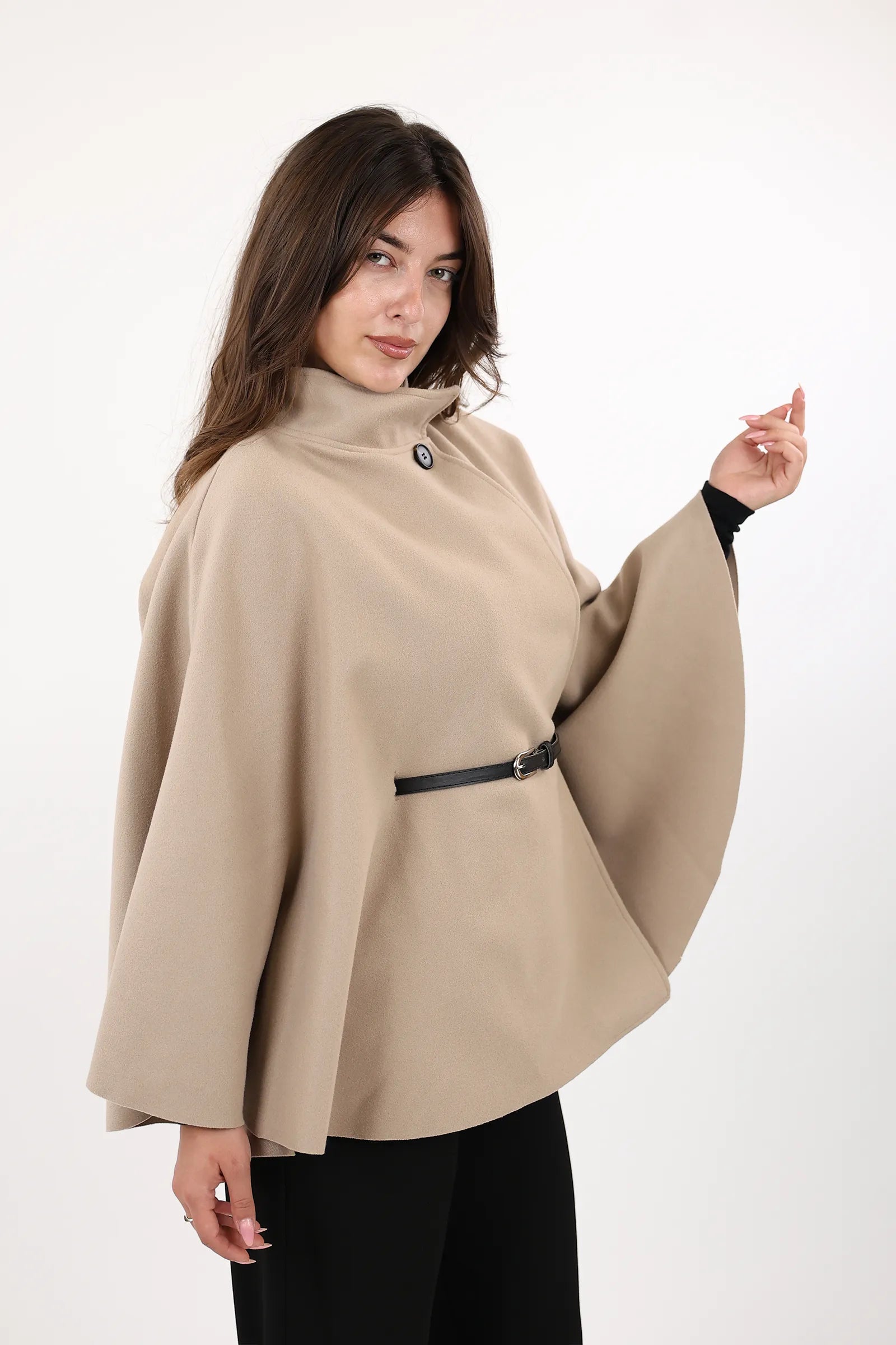 PALLTO BELTED PONCHO
