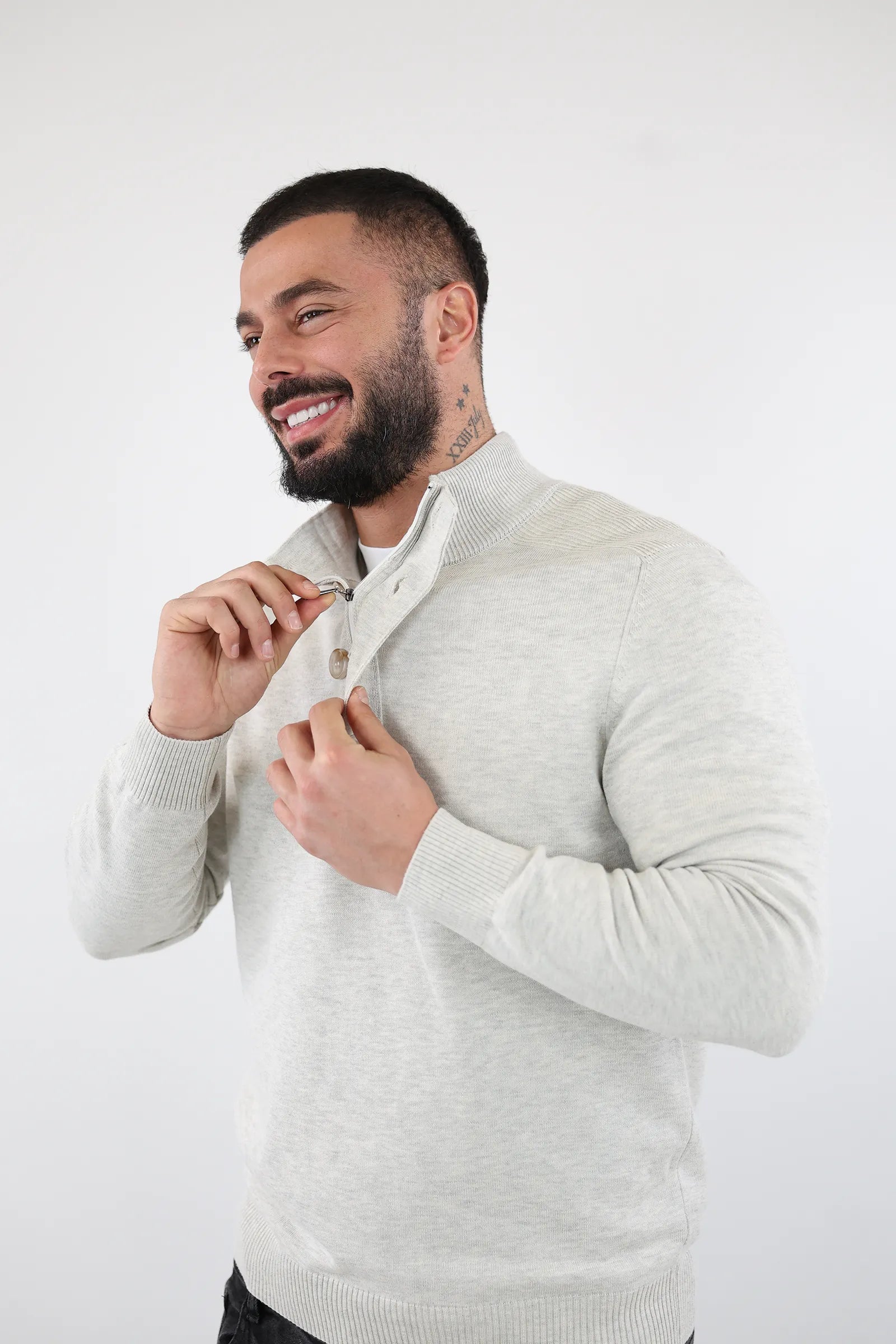 XHEMPER BUTTON UP MOCK