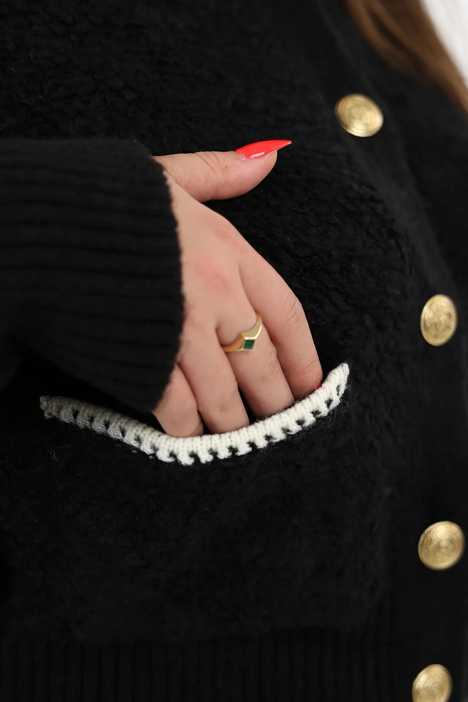 XHEMPER CONTRAST CARDIGAN