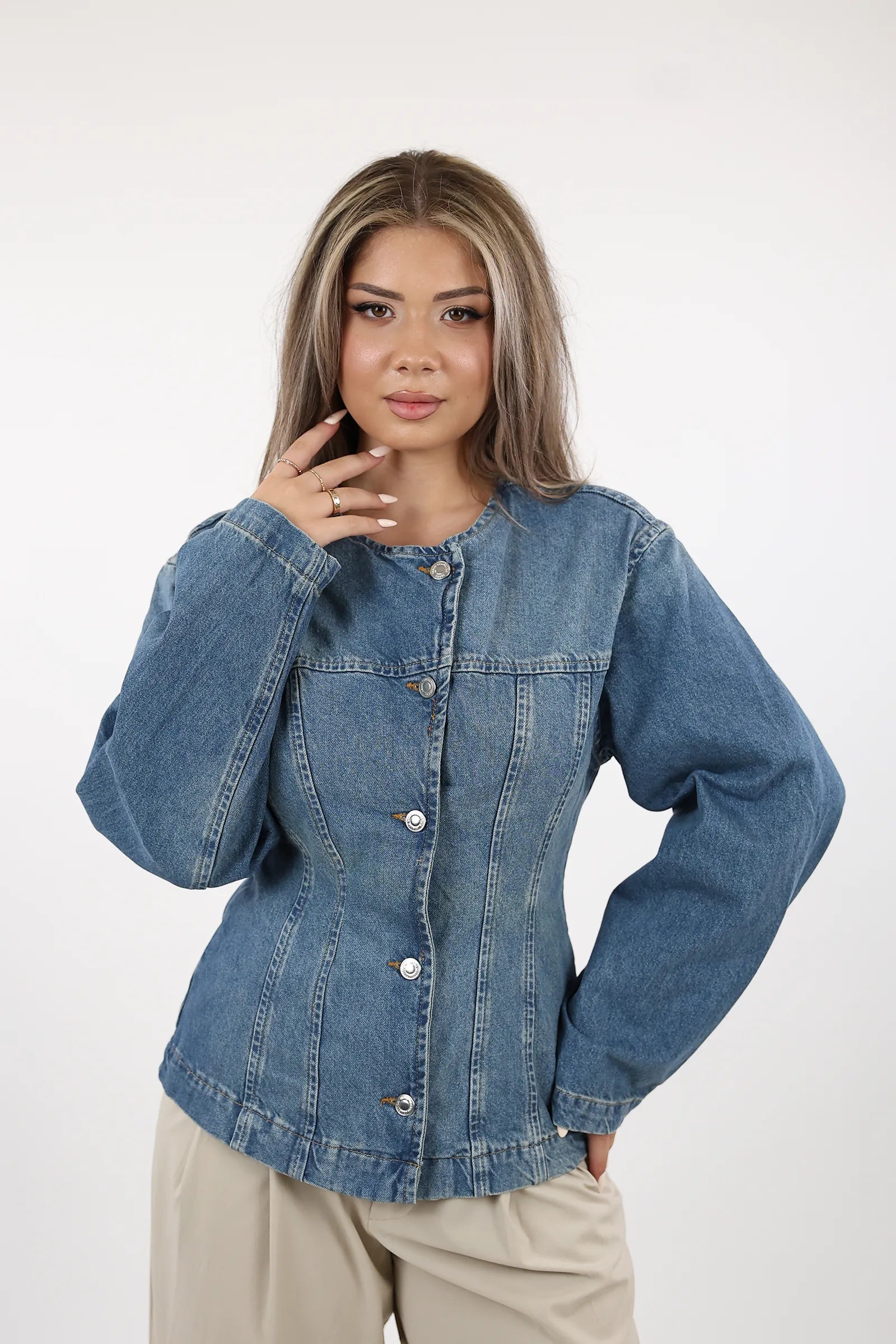 JAKNE DENIM ASYMMETRIC