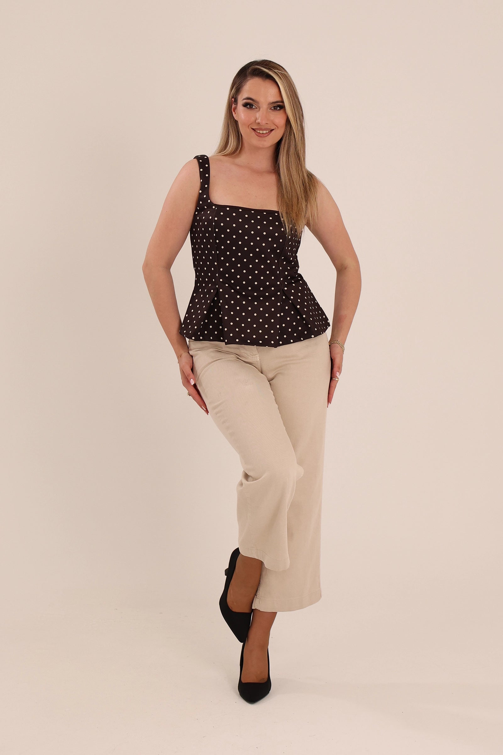 Maice black polka dot