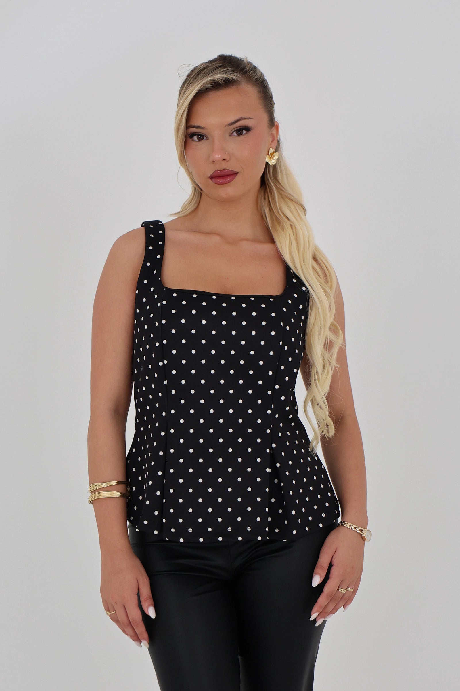 Maice black polka dot