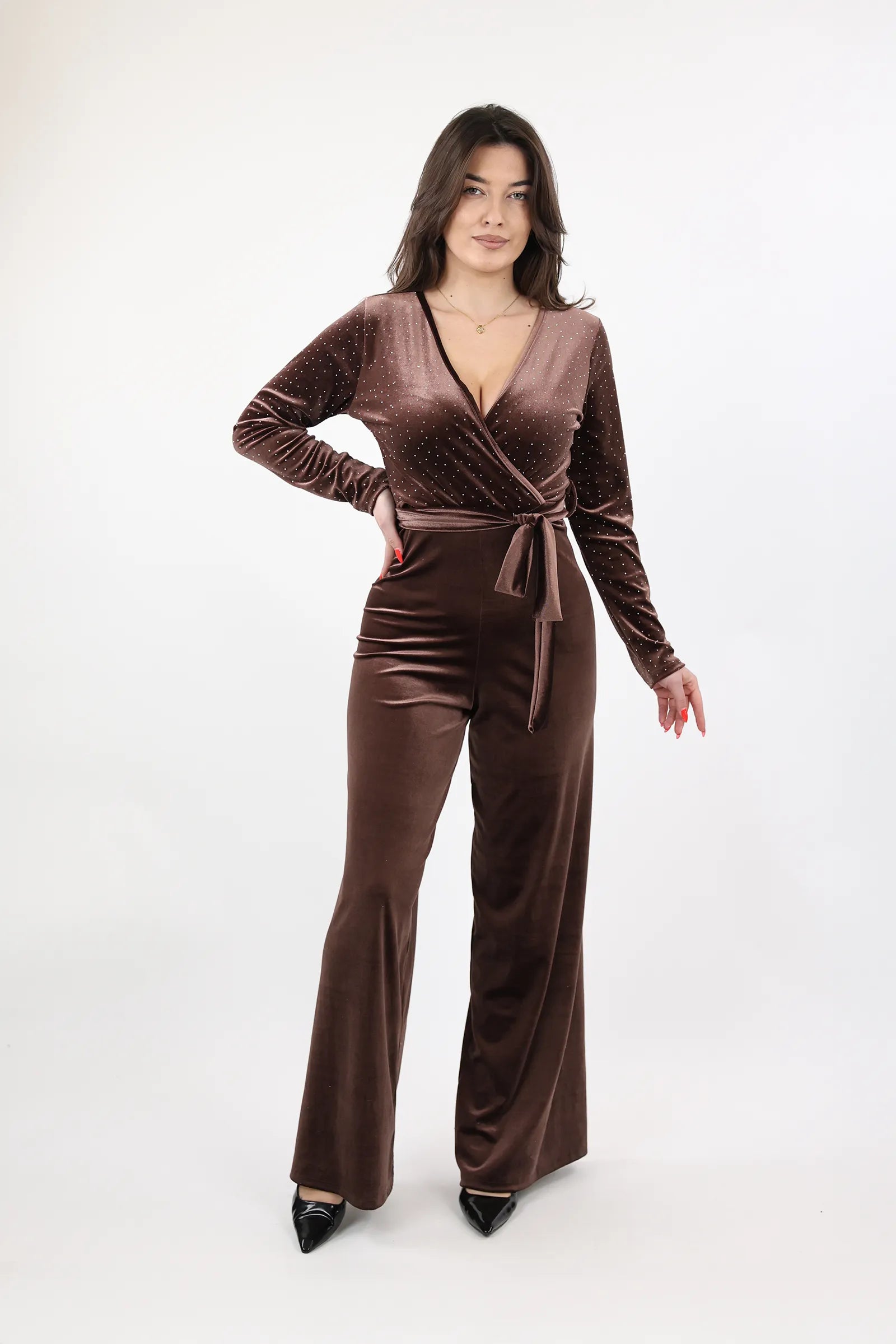 KOMBINEZON Wide Leg Jumpsuit