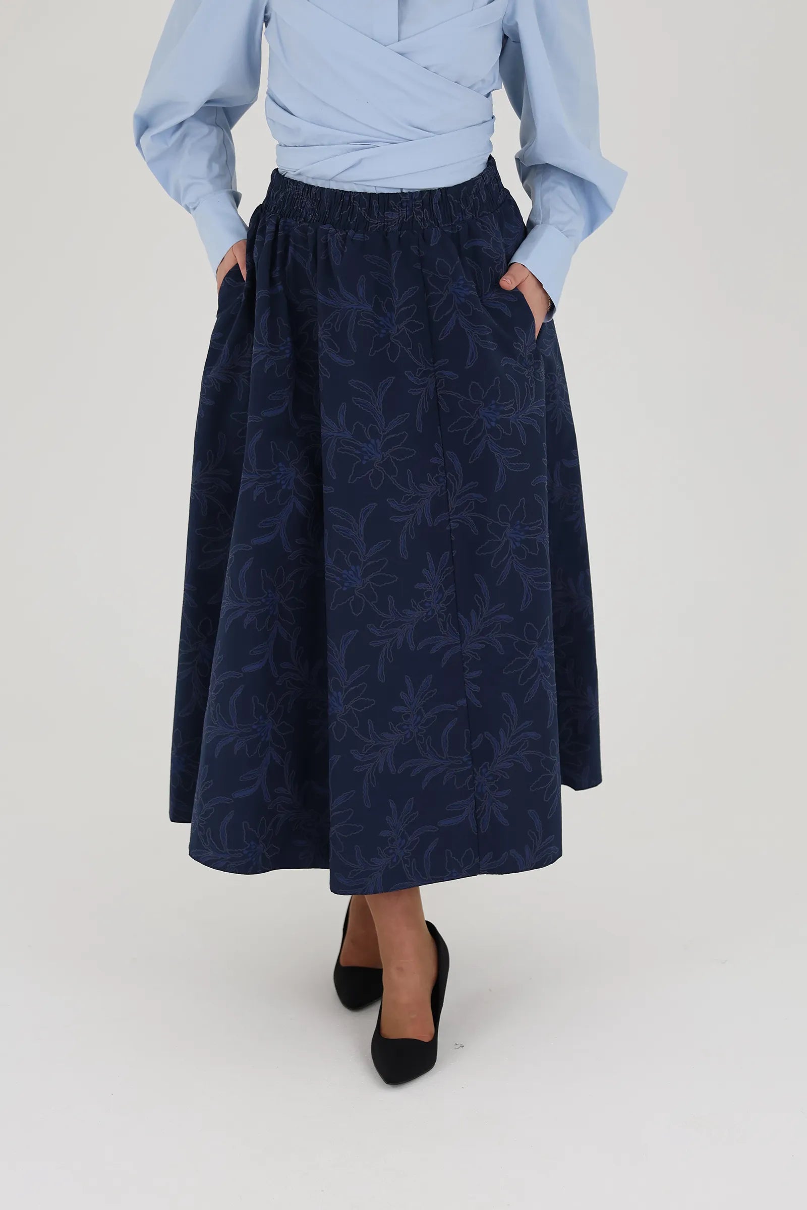 Fund floral midi