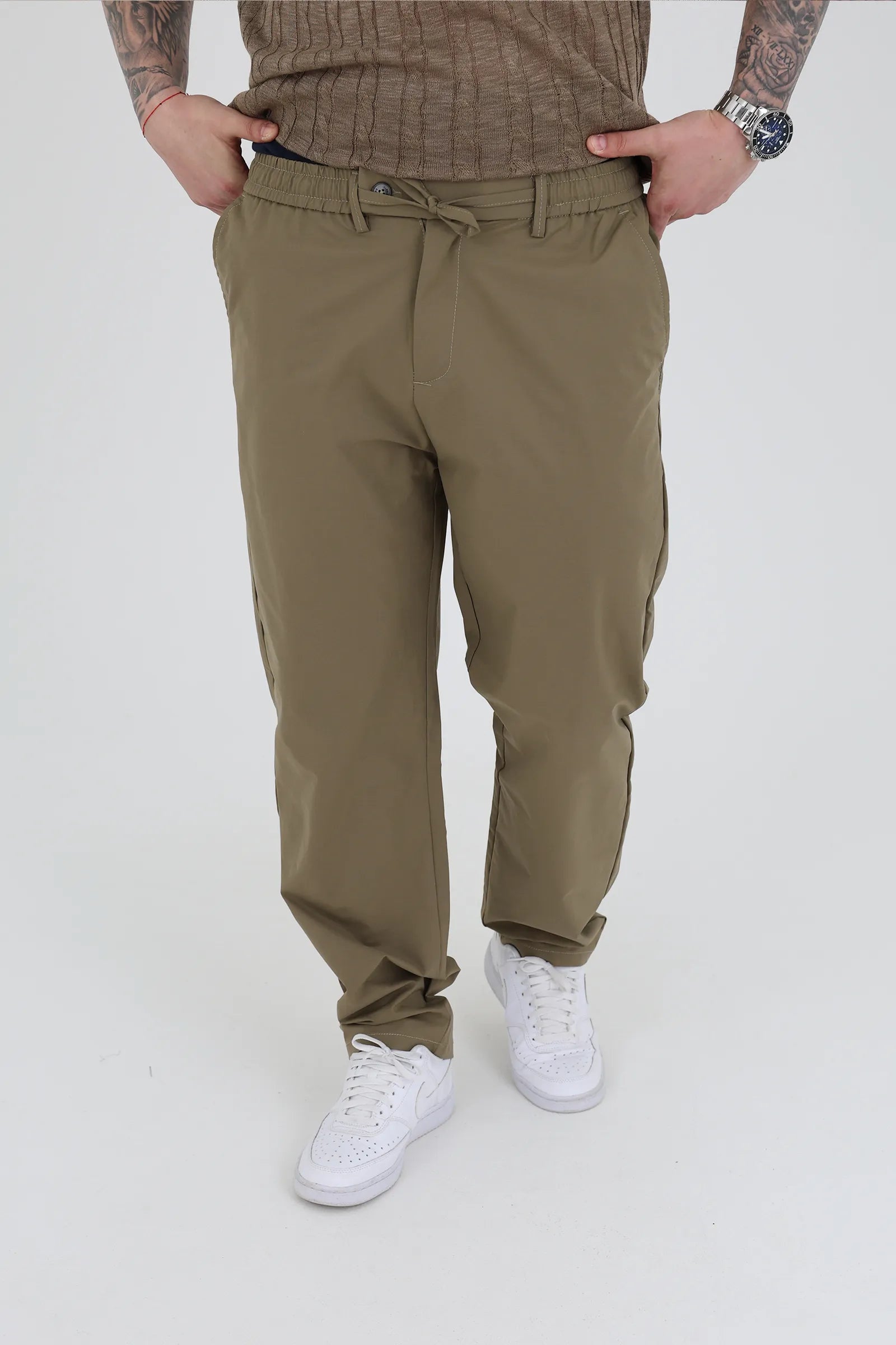 Pantallona loose fit linen