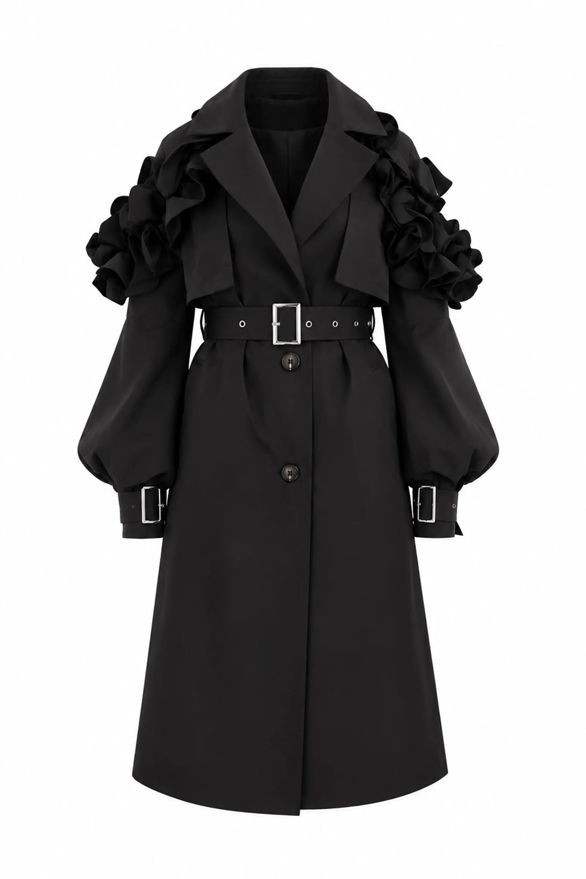 Mantil oversized ruffle