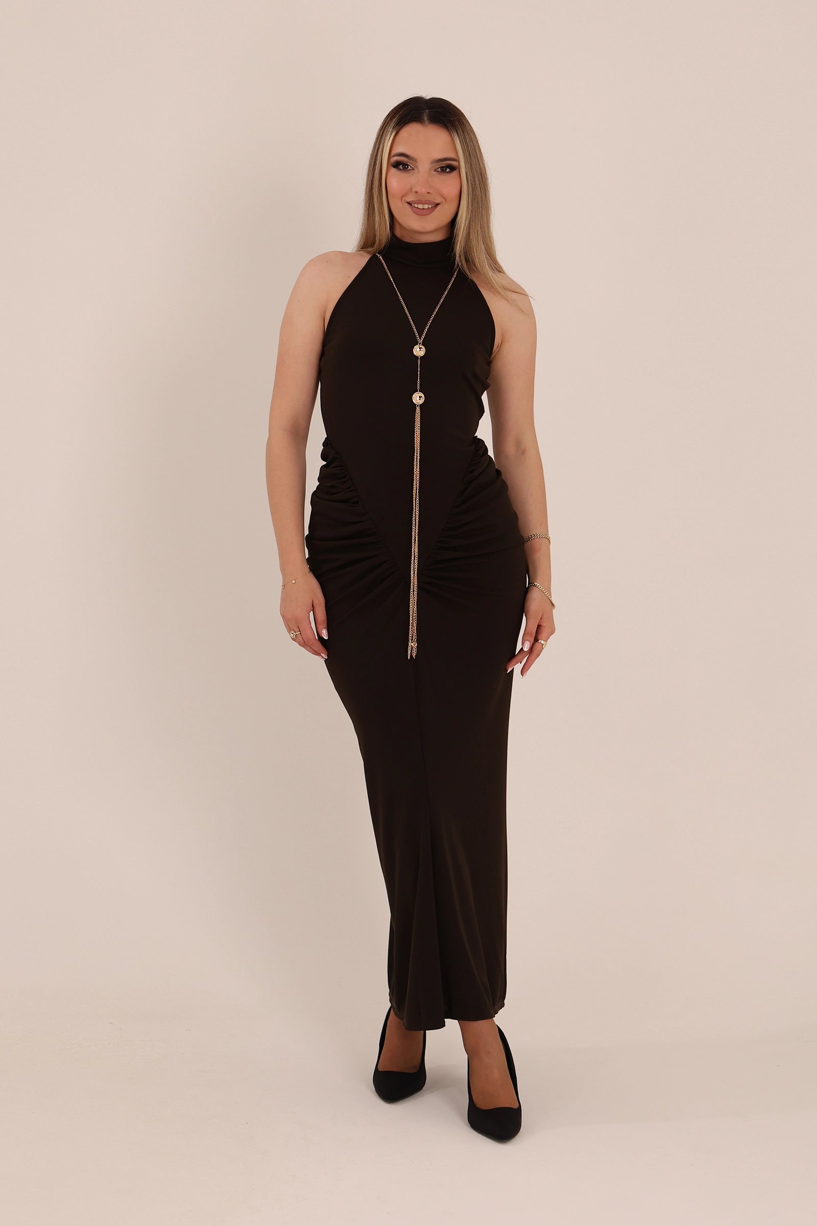 Fustan elegant ruched