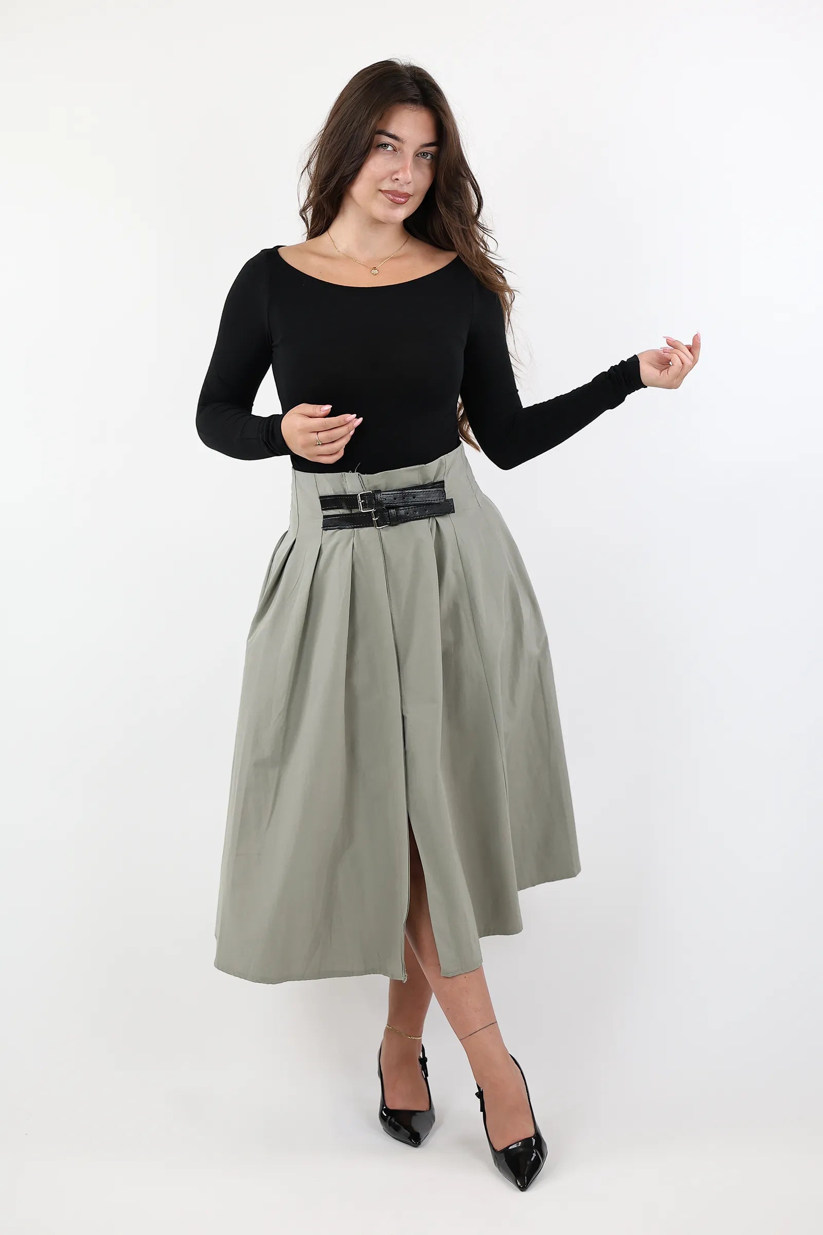 FUND PLEATED BELT