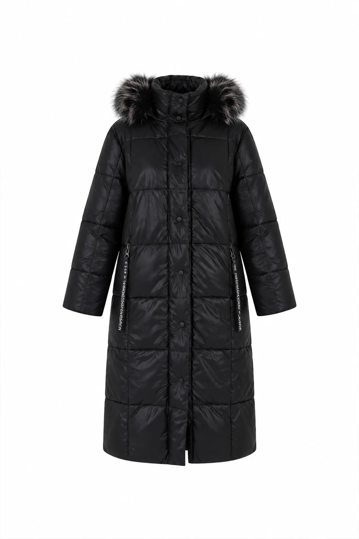 Jakne long black puffer