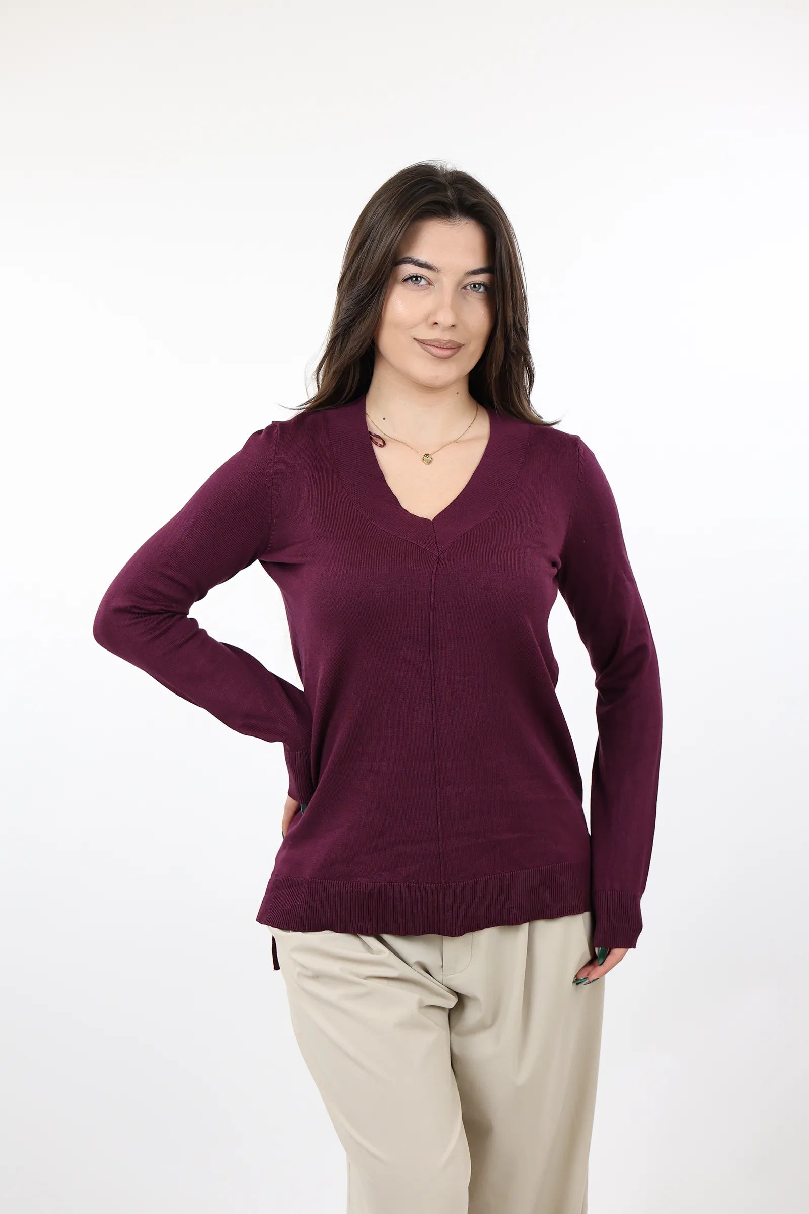 XHEMPER Merino V-Neck