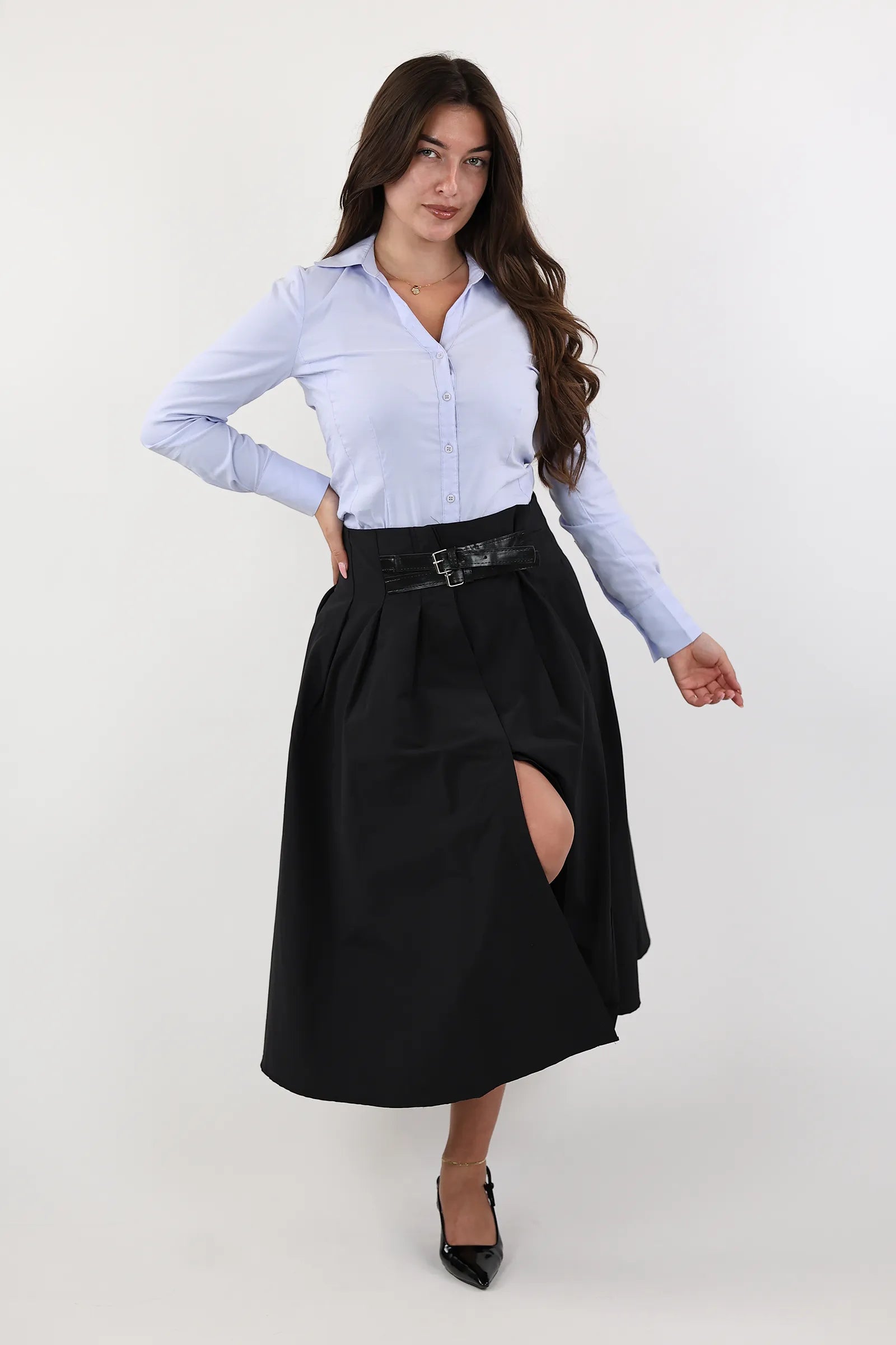FUND PLEATED BELT