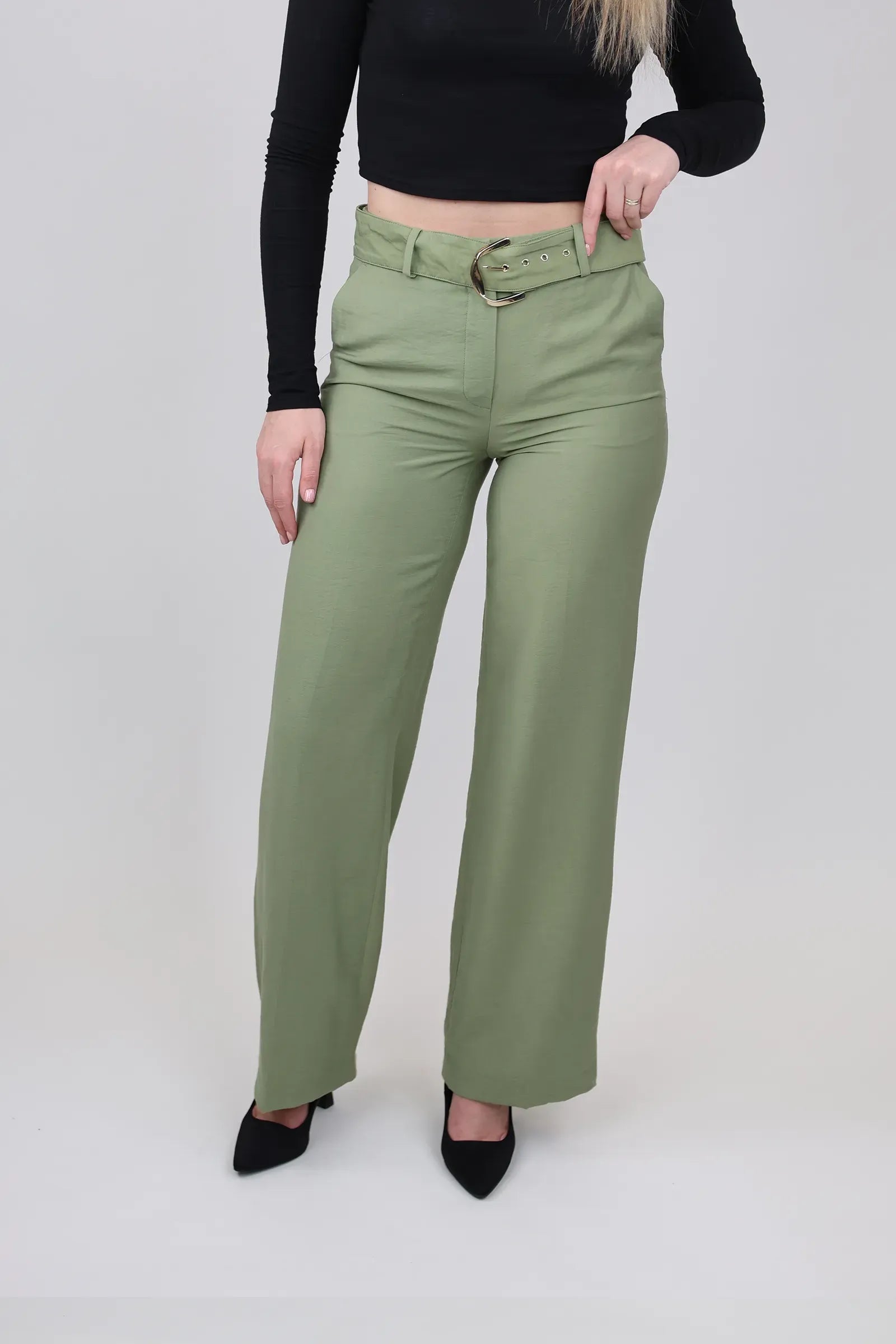 Pantallona wide leg office