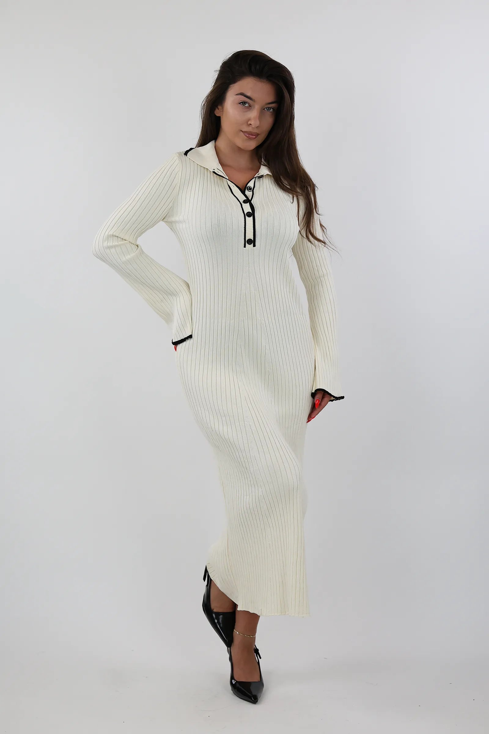FUSTAN COLLARED KNIT