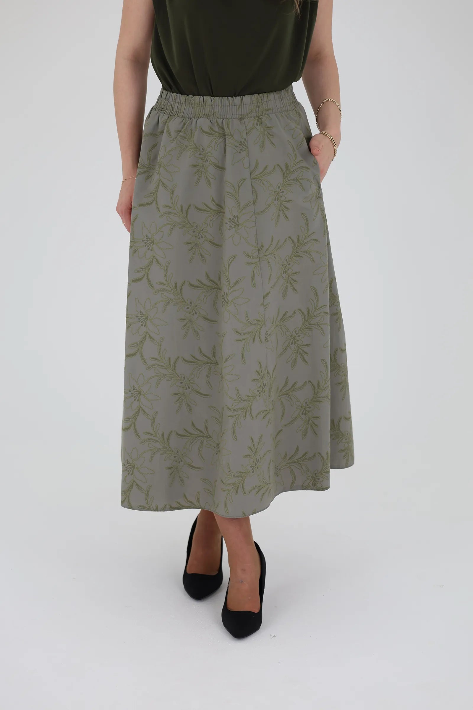 Fund floral midi