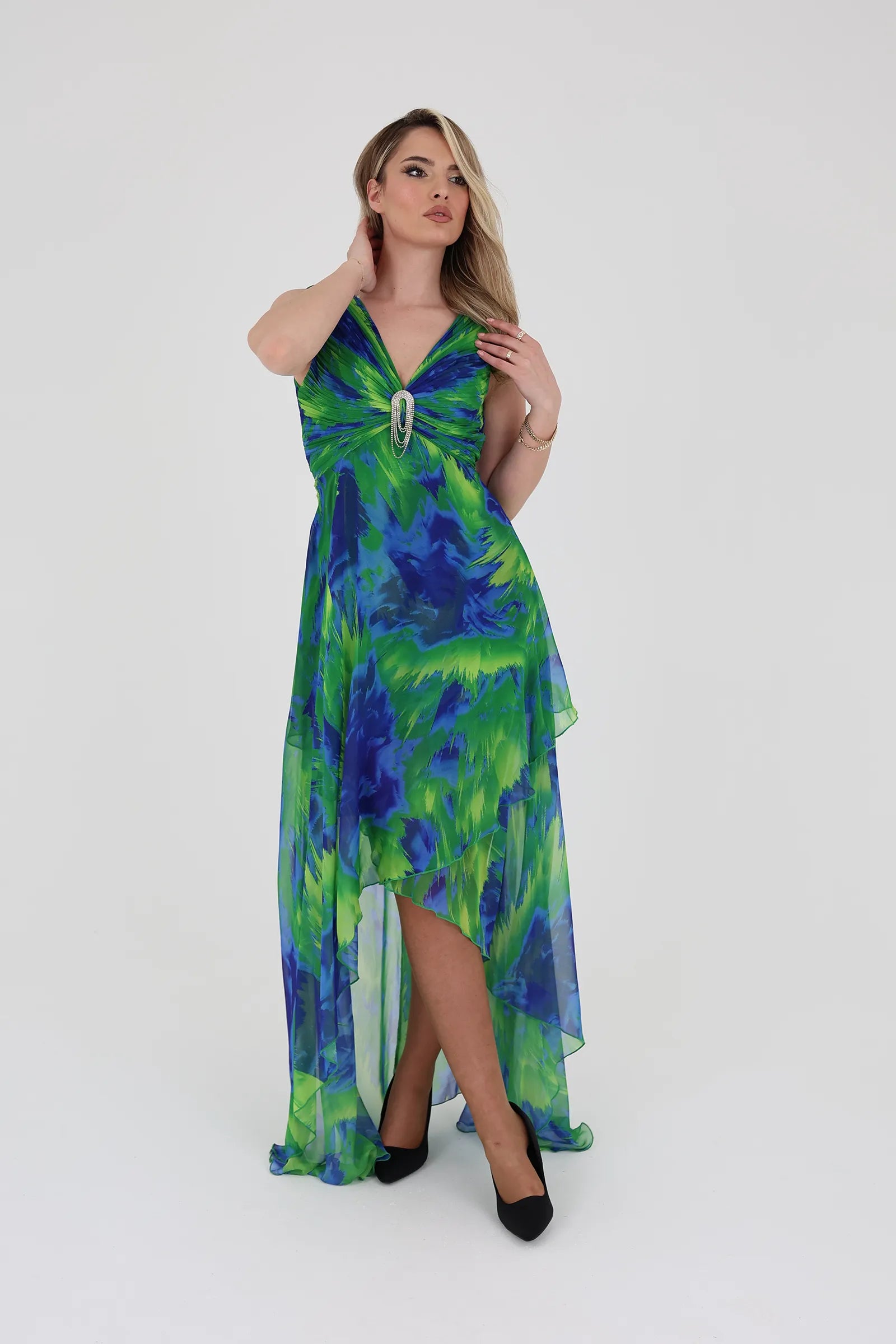 Fustan abstract print