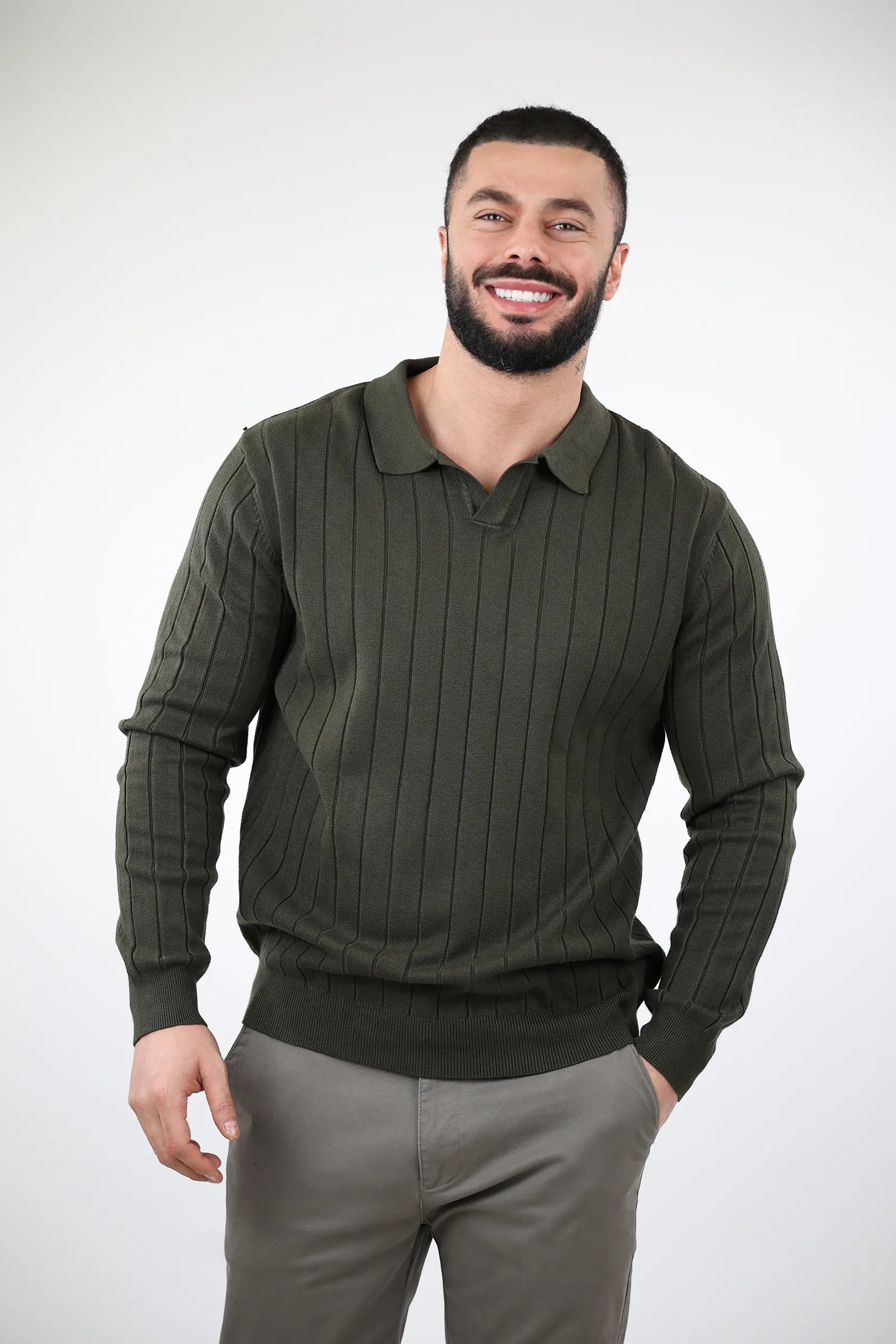 XHEMPER Textured Polo Shirt