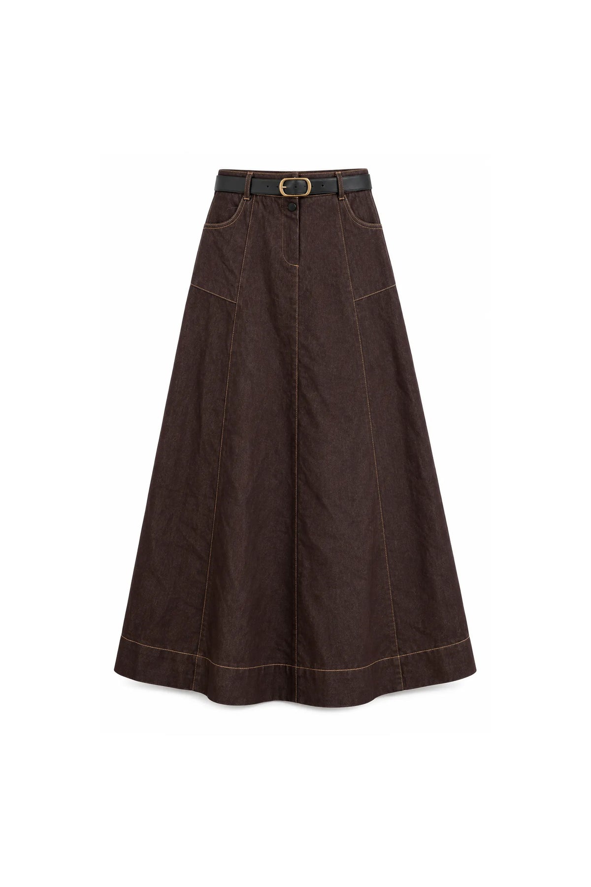 Fund a-line panel denim