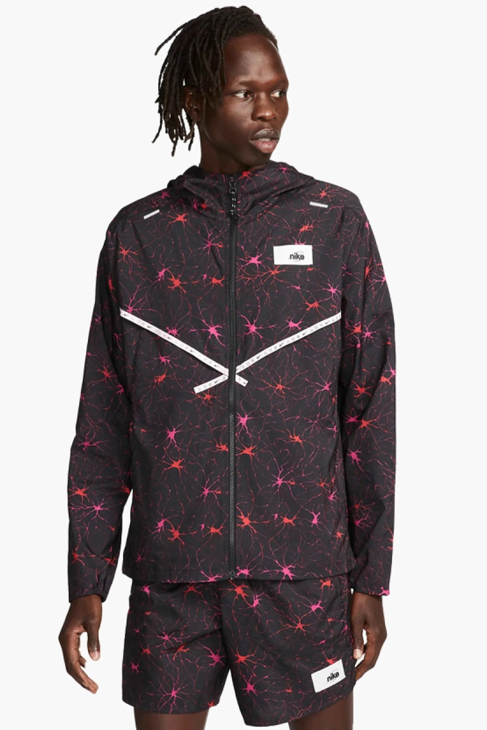 JAKNE Nike graphic-print lightweight hooded jacket
