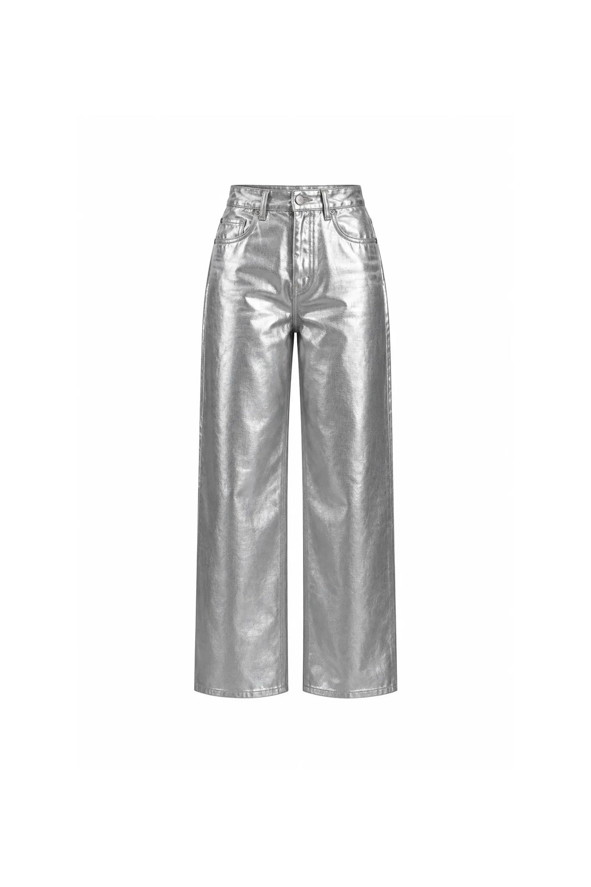 Pantallona metallic silver