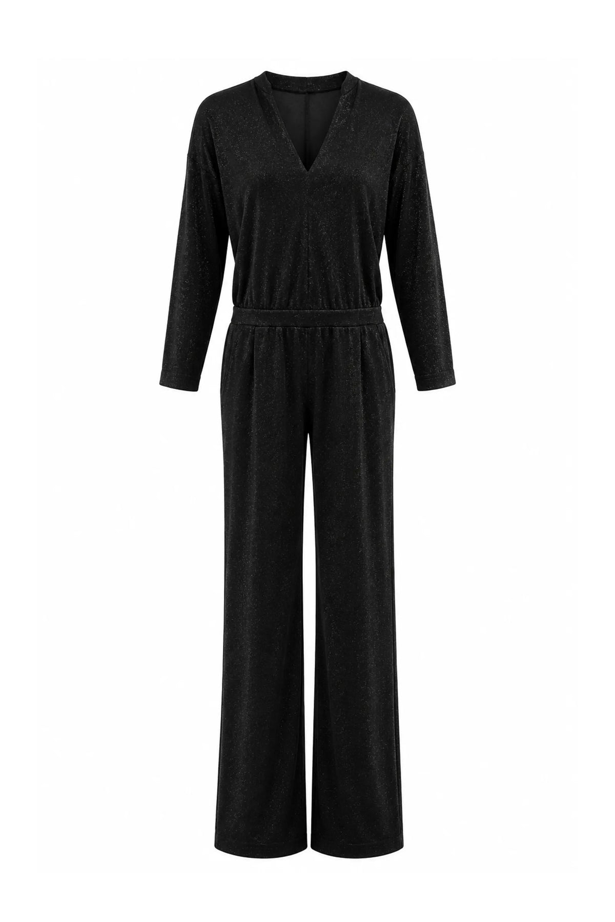Kombinezon v-neck wide legs