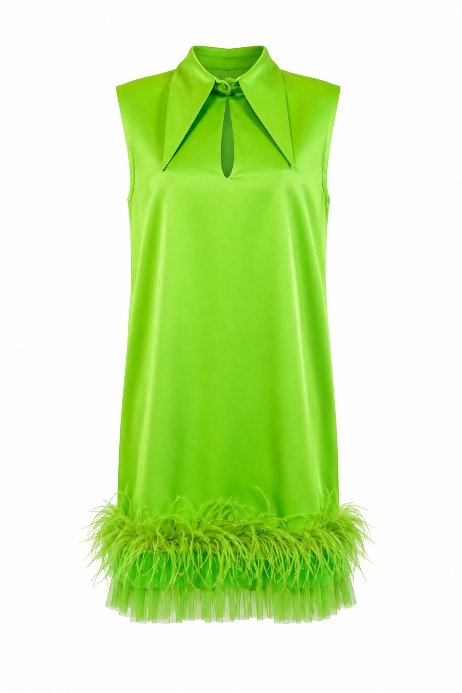 Fustan satin fringe