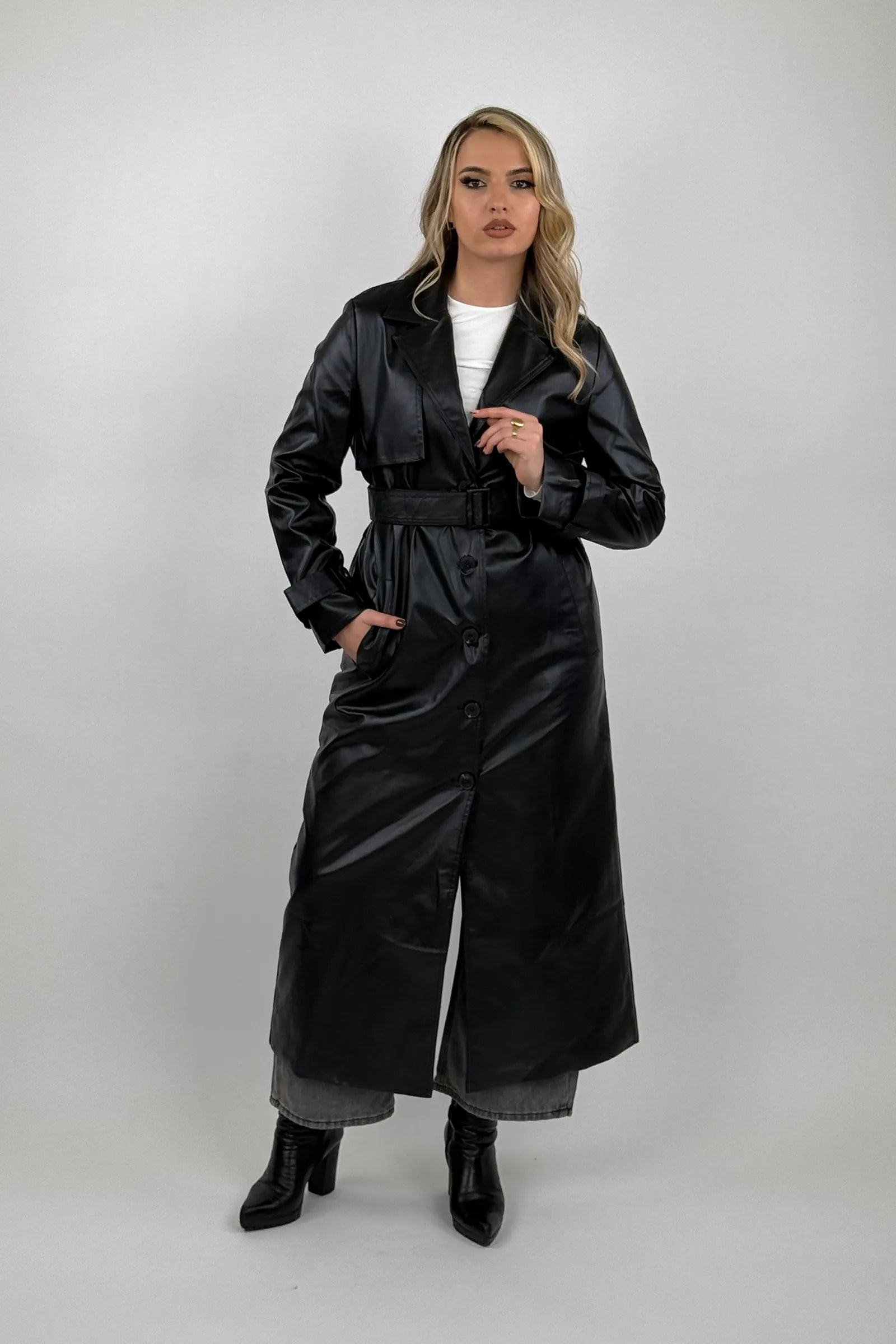Jakne belted raincoat