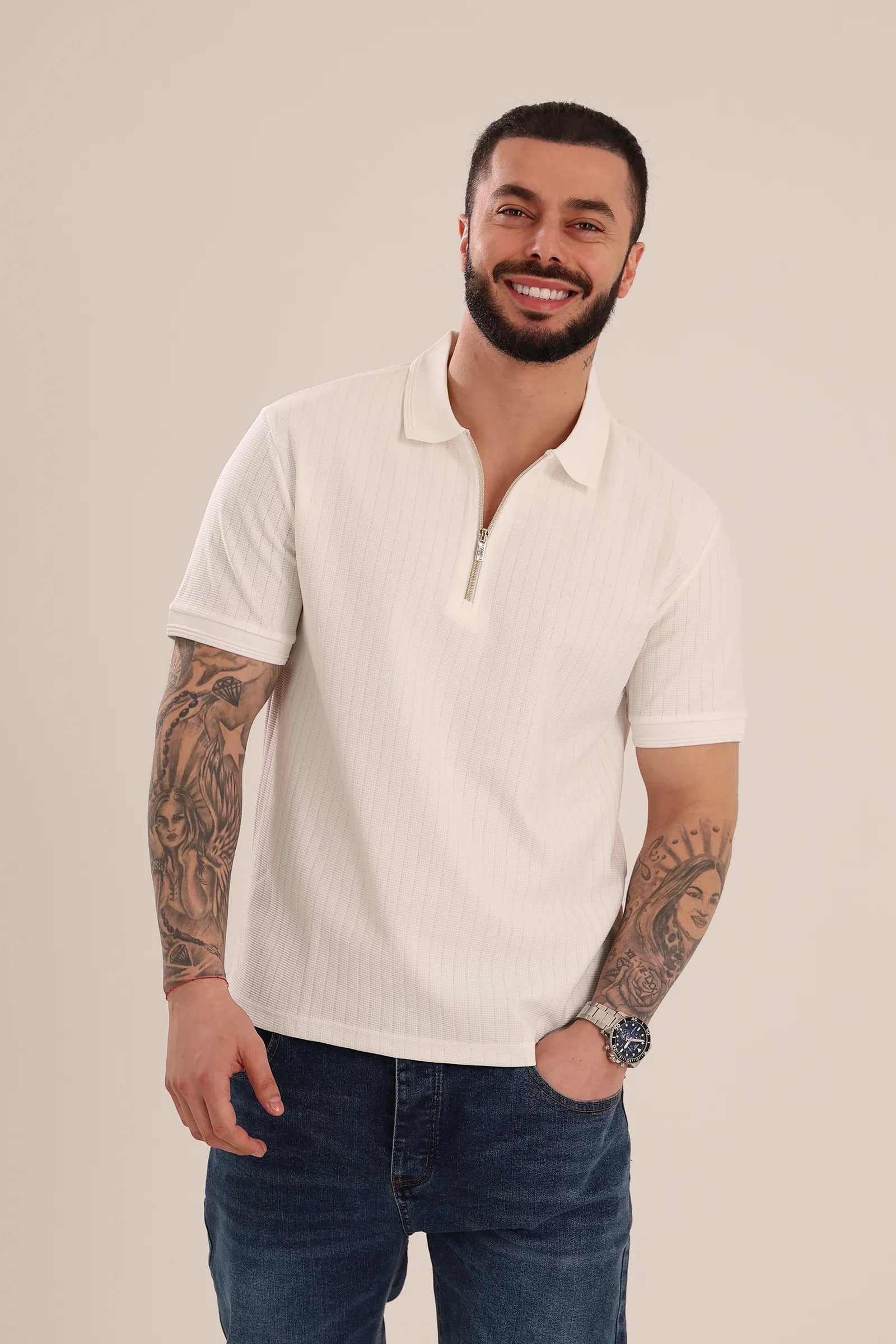 Maice zip polo