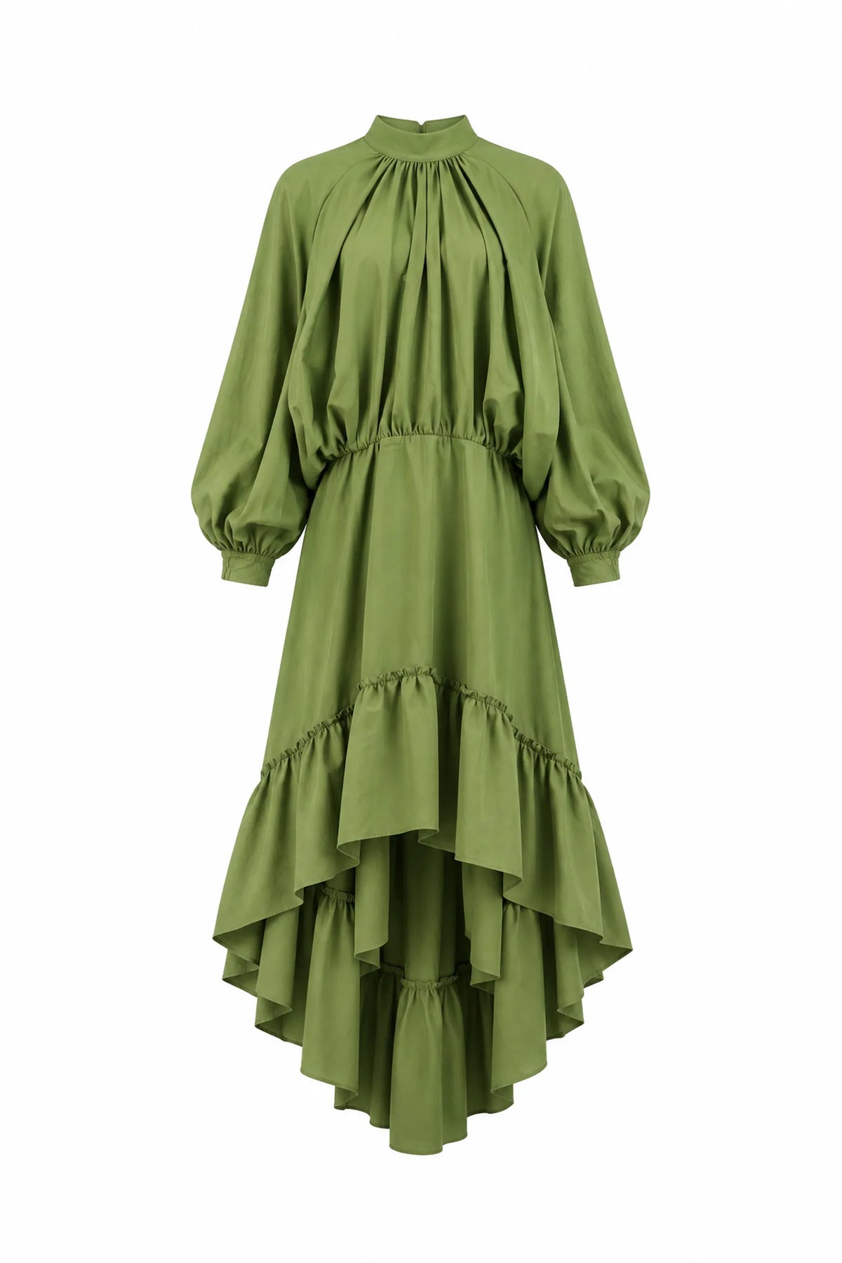 Fustan midi dress olive