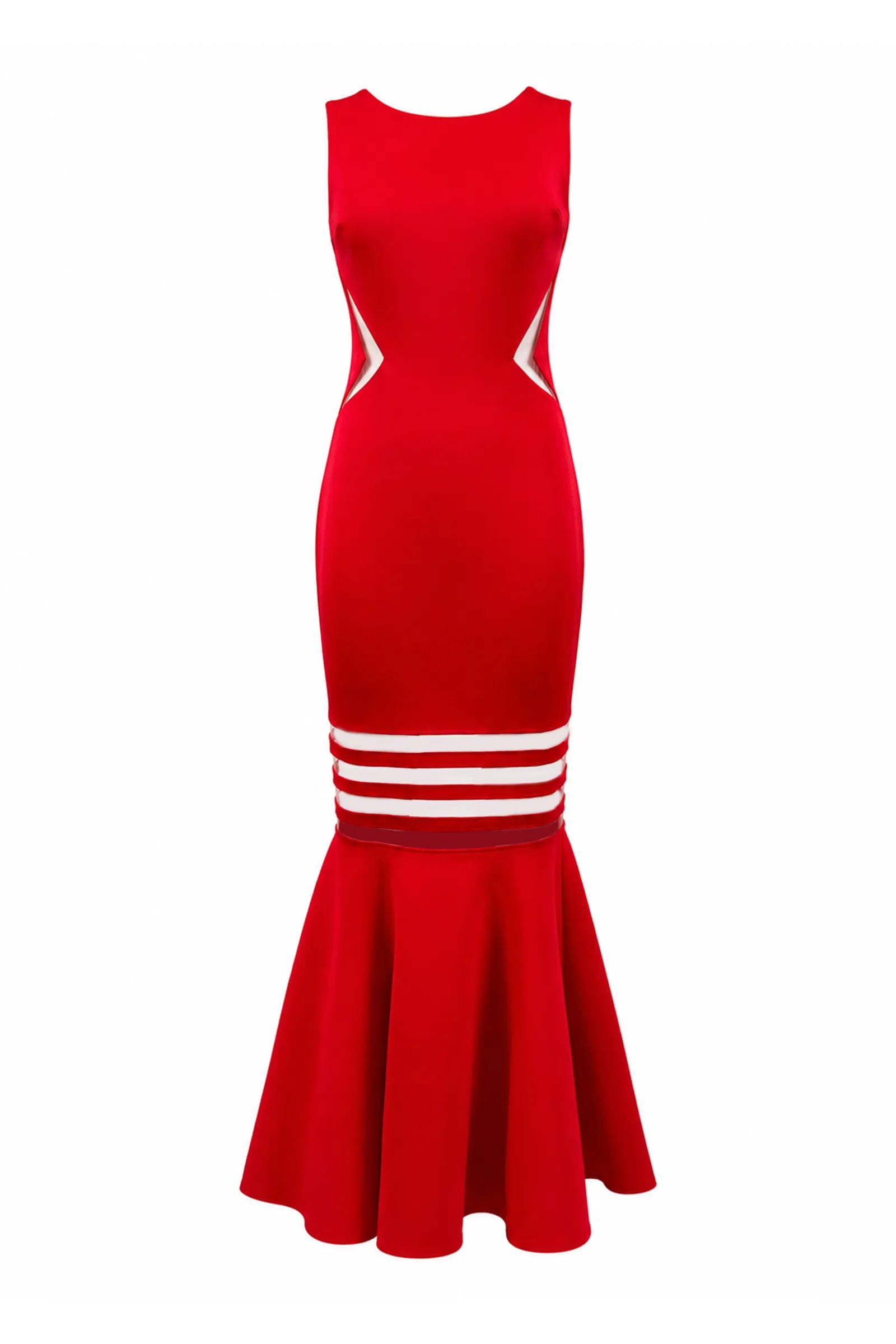 Fustan tulle stripe