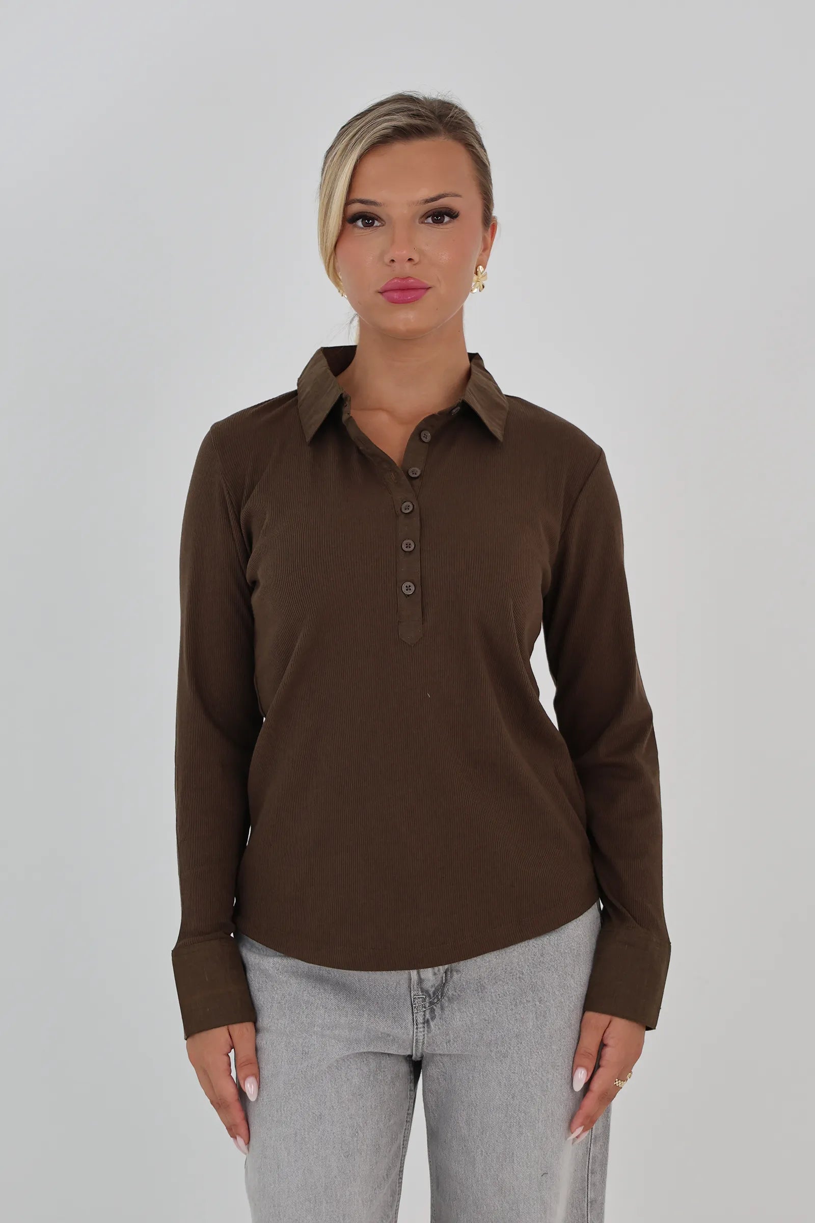Bluze sheer pointelle